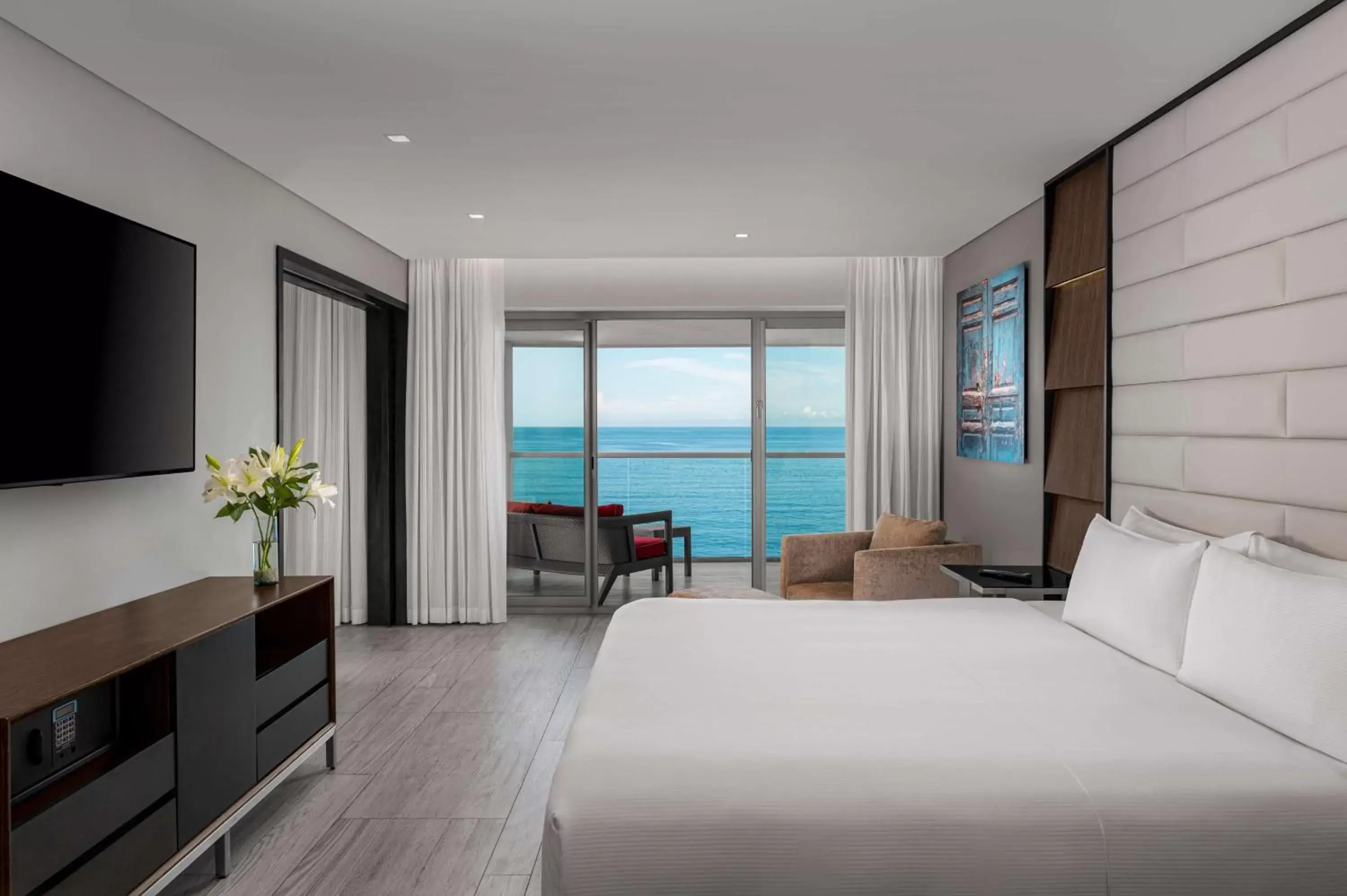 Bed, Sea View in Hilton Vallarta Riviera All-Inclusive Resort,Puerto Vallarta
