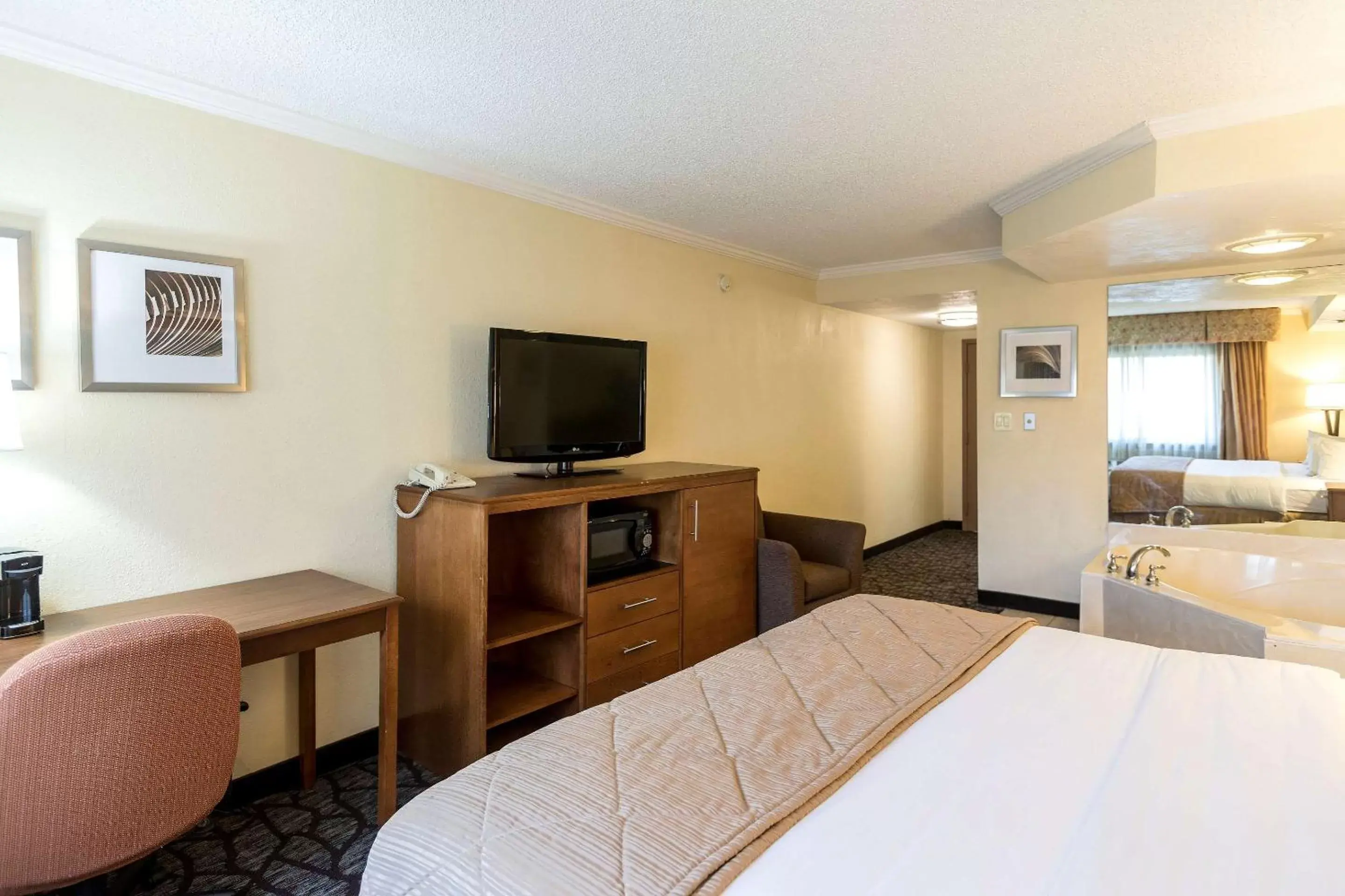 Photo of the whole room, TV/Entertainment Center in Clarion Hotel Detroit Metro Airport