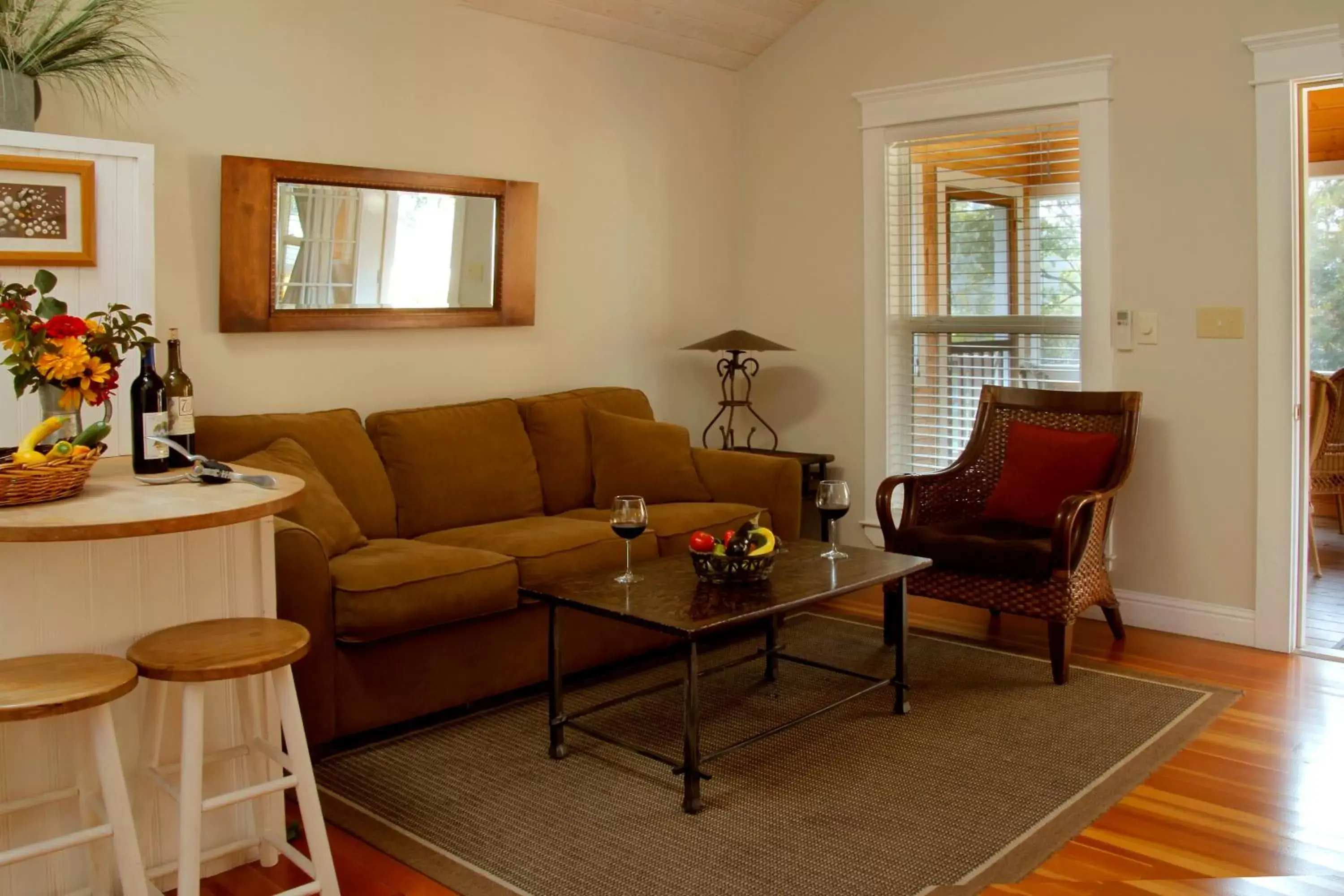 Seating Area in Coho Cottages