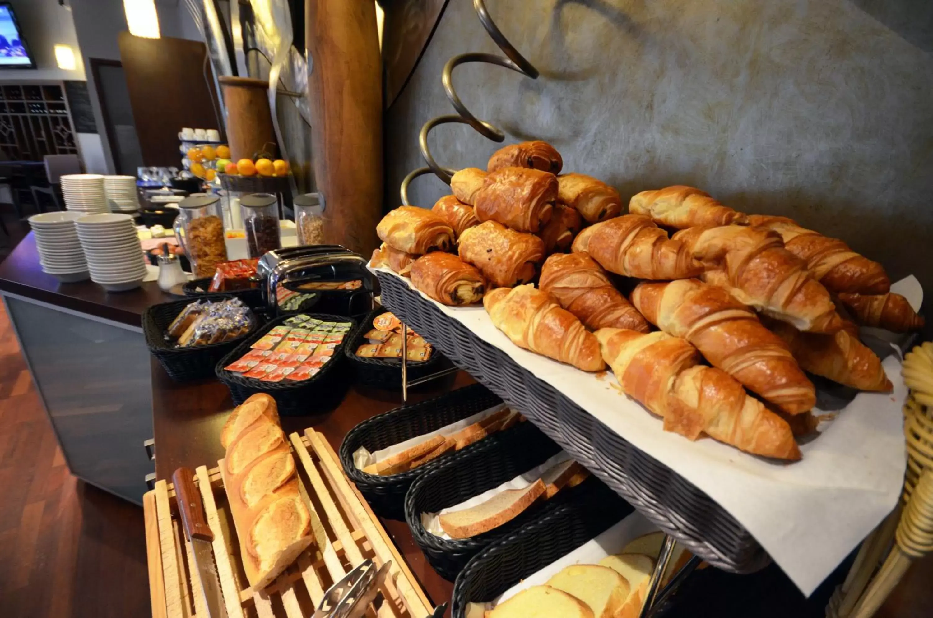 Buffet breakfast in Kyriad Dijon Est Mirande