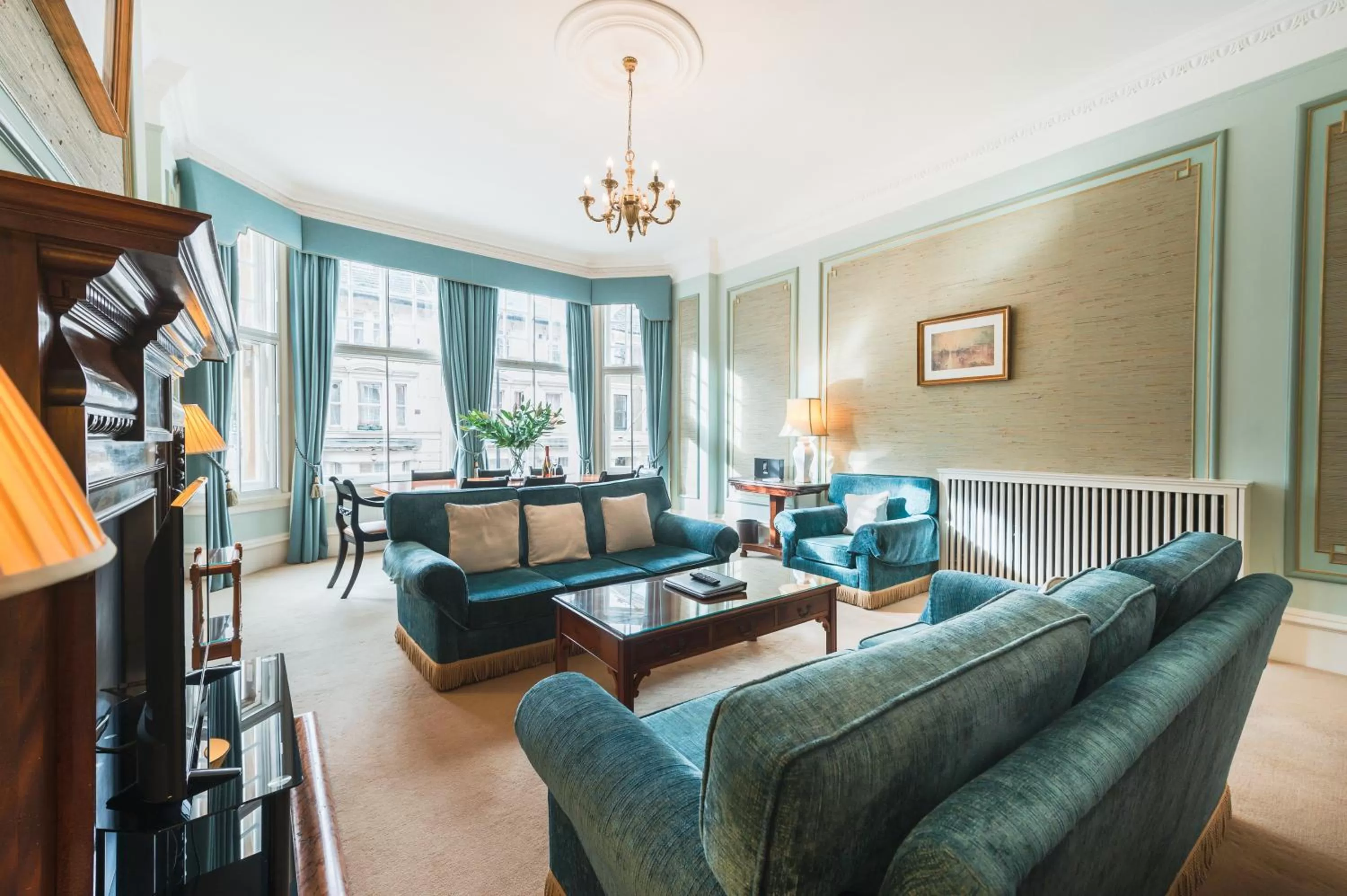 Living room in No1 The Mansions By Mansley