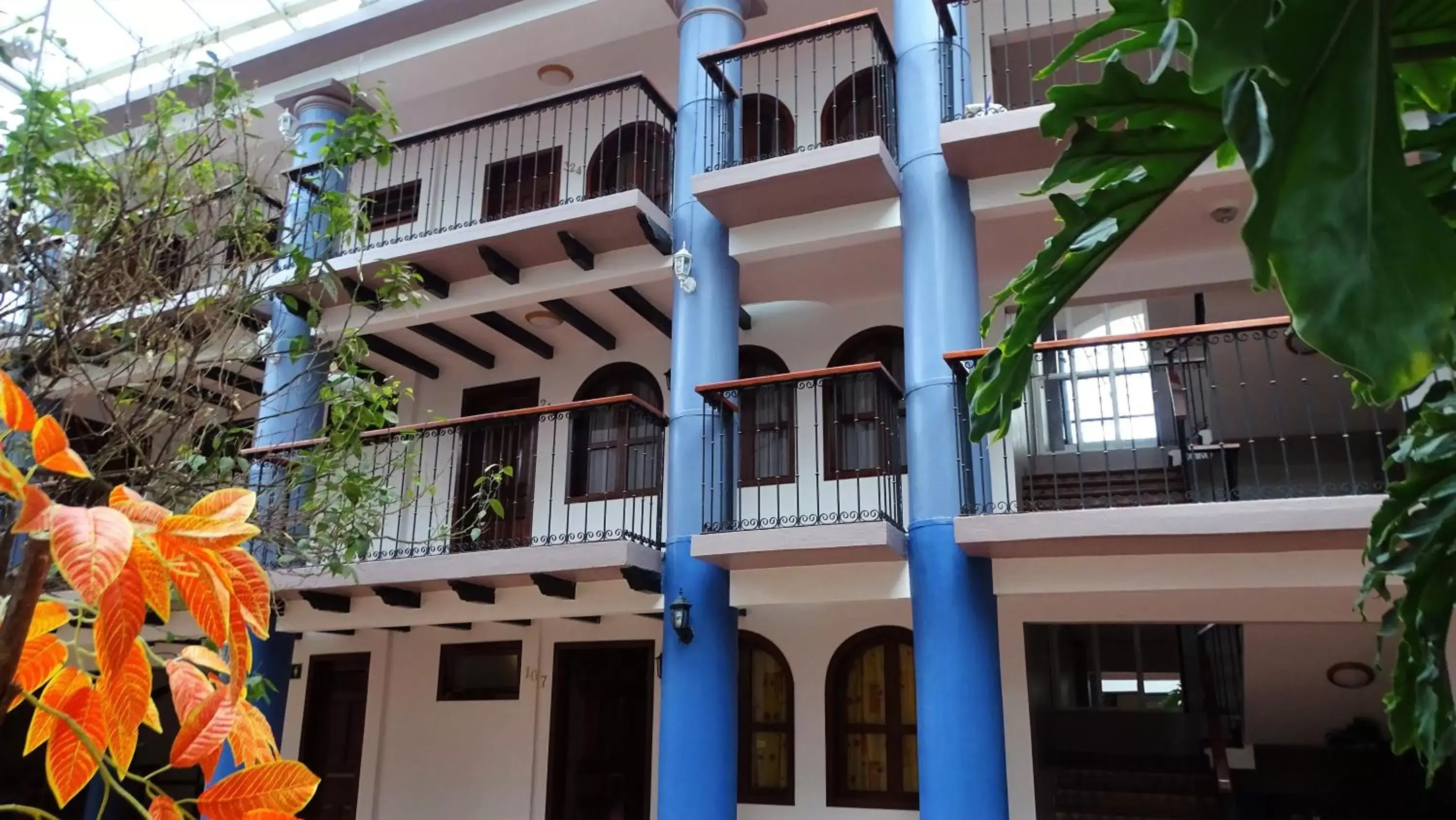 Patio, Property Building in Hotel Jardines Del Carmen