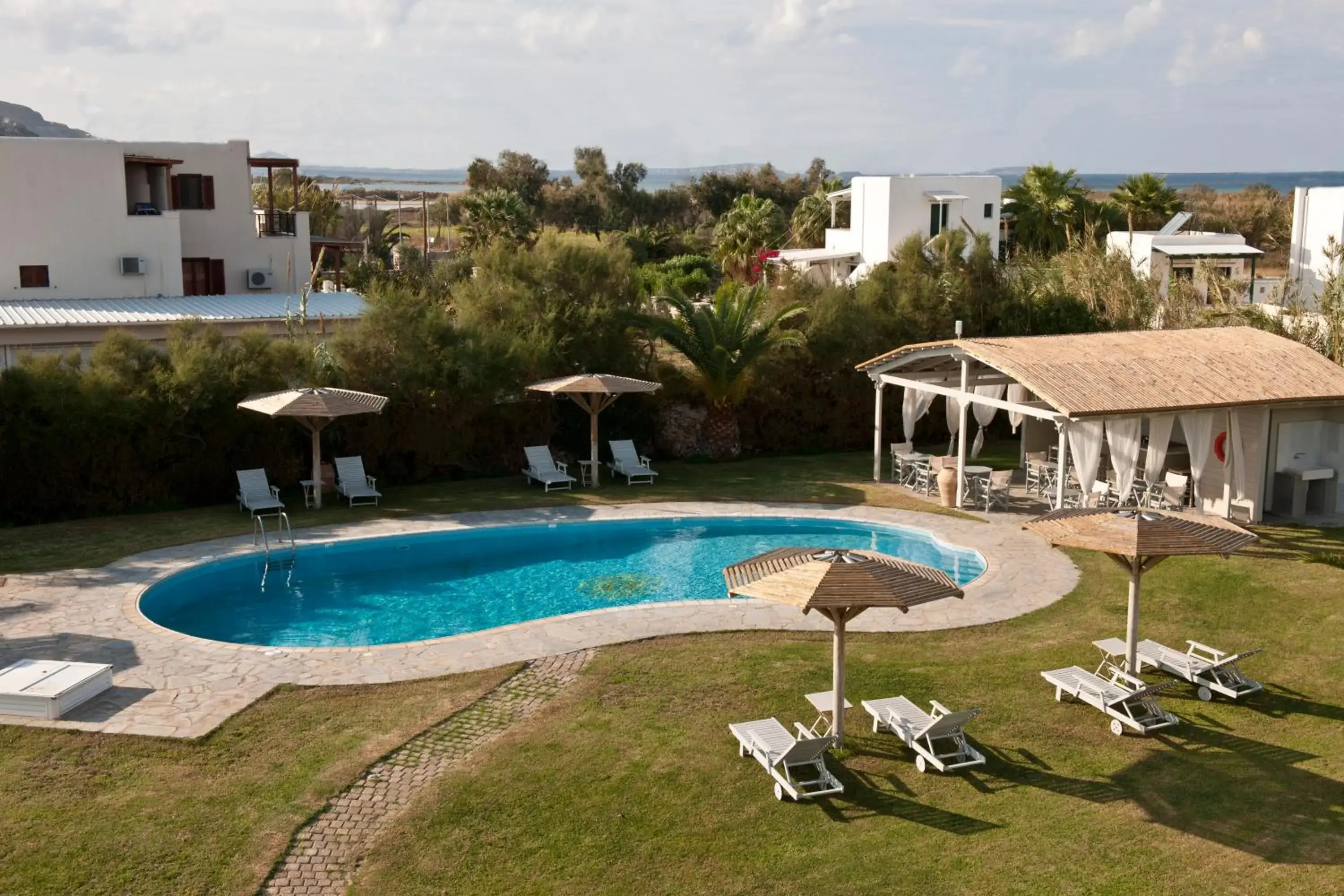 Lounge or bar, Pool View in Ammos Naxos Exclusive Apartment