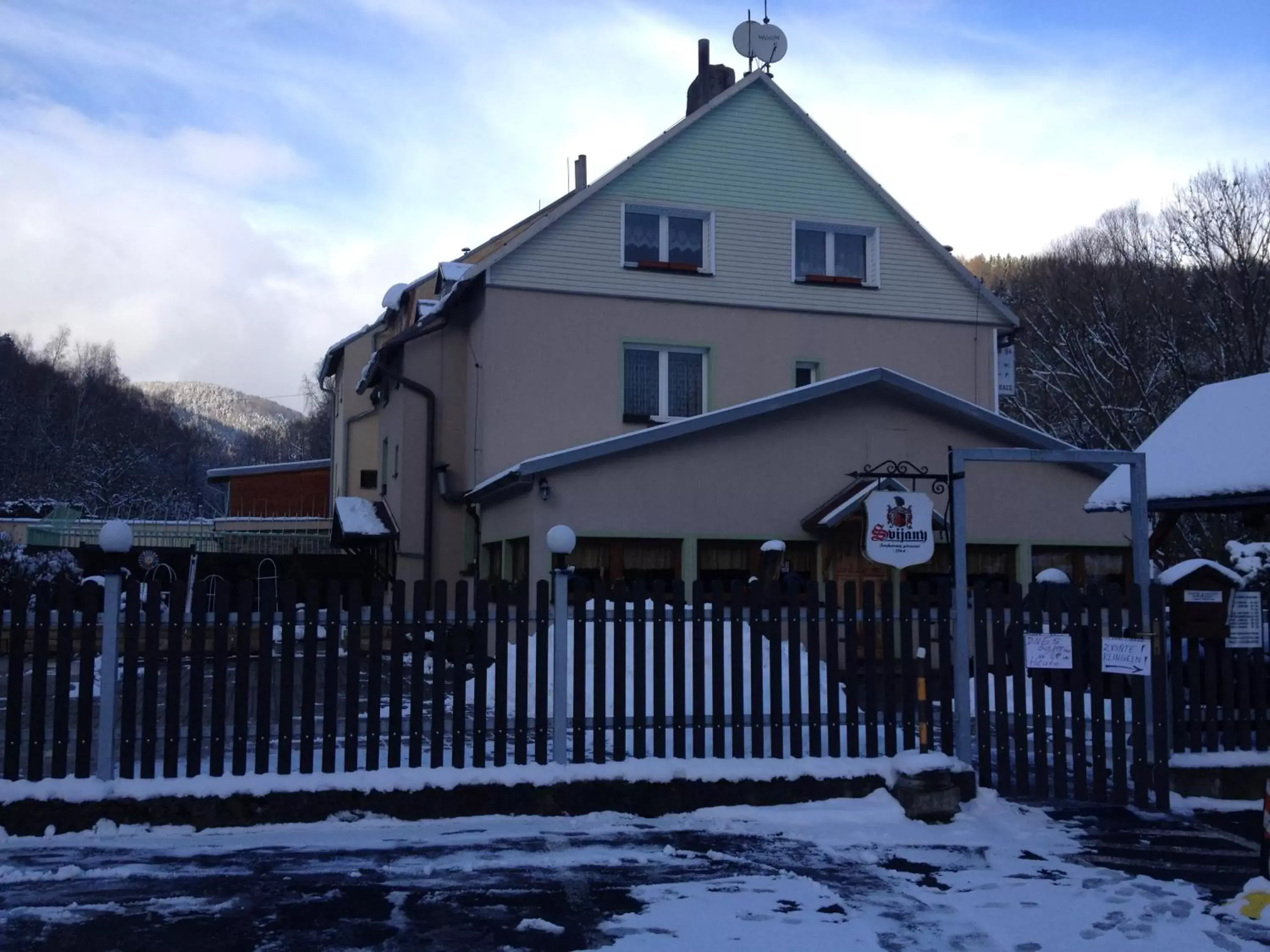 Facade/entrance, Winter in Penzion54 & Restaurace