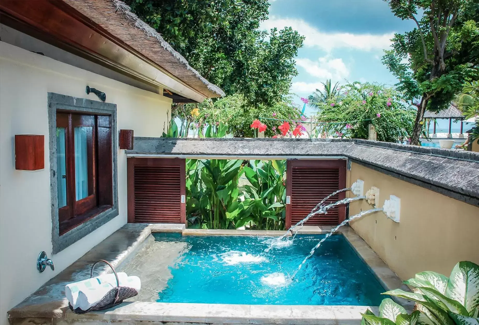 Balcony/Terrace, Swimming Pool in The Patra Bali Resort & Villas - CHSE Certified