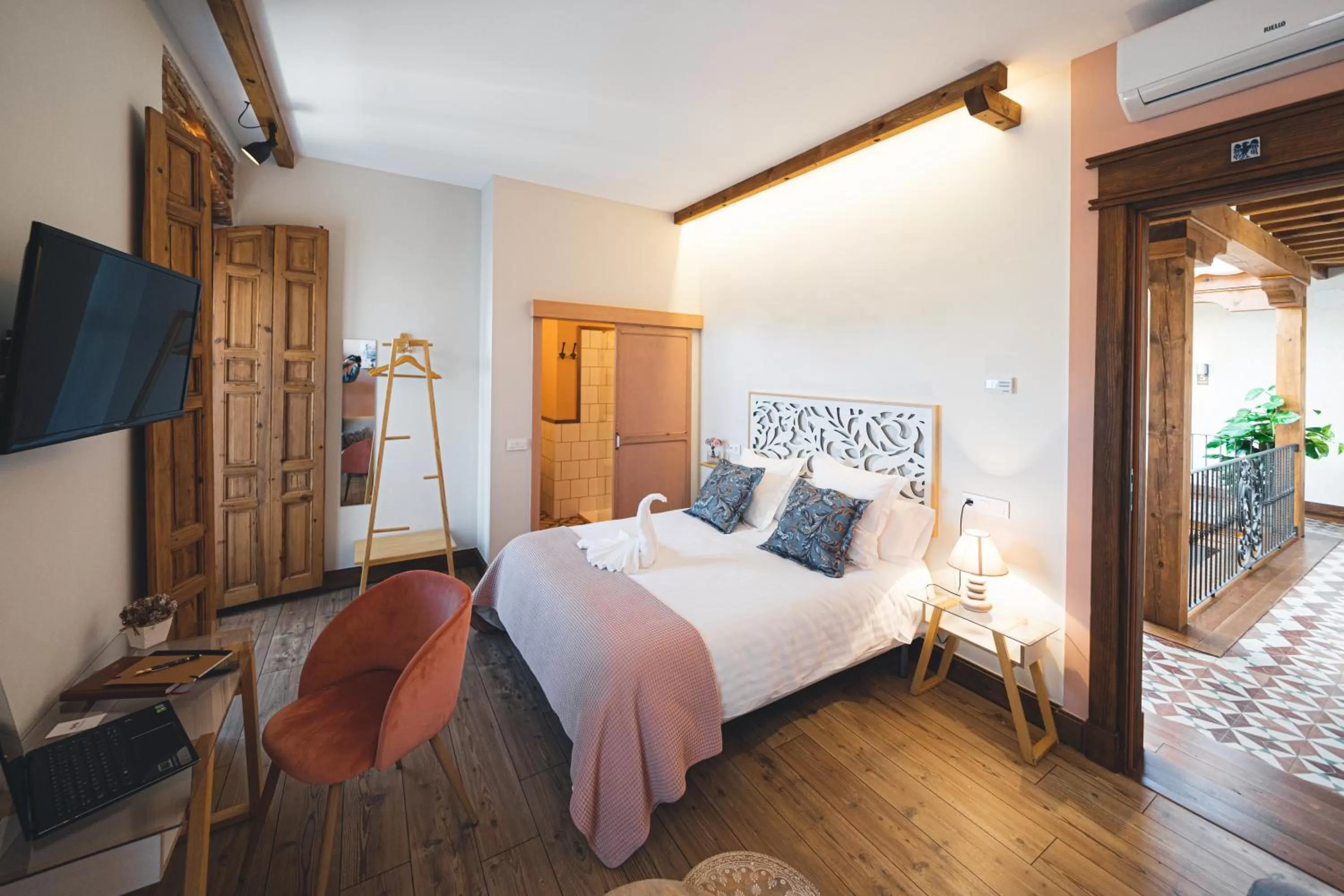 Bed in La Casa del Médico Hostería Rural