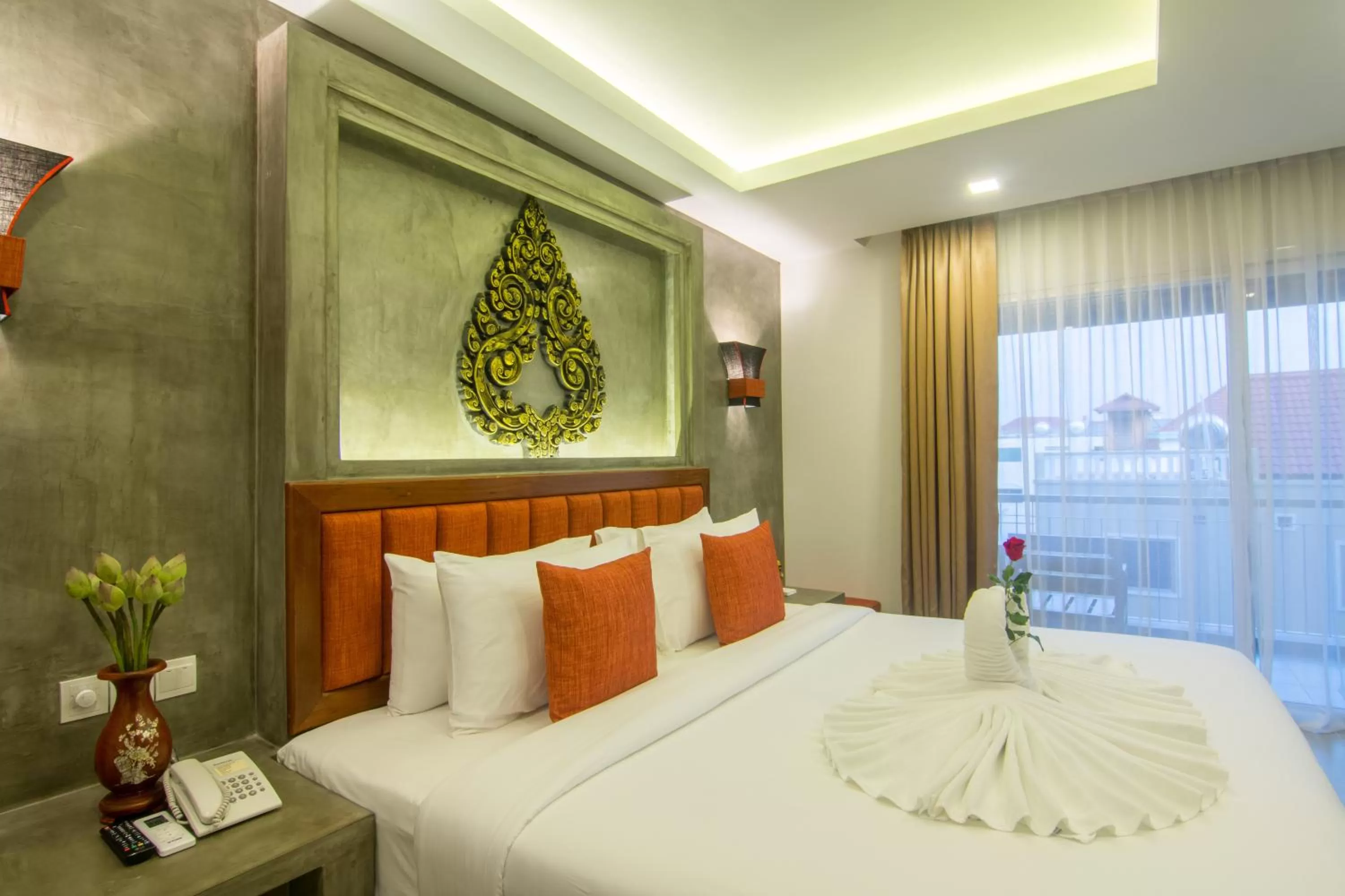 Shower, Bed in Chhay Long Angkor Boutique Hotel Siem Reap