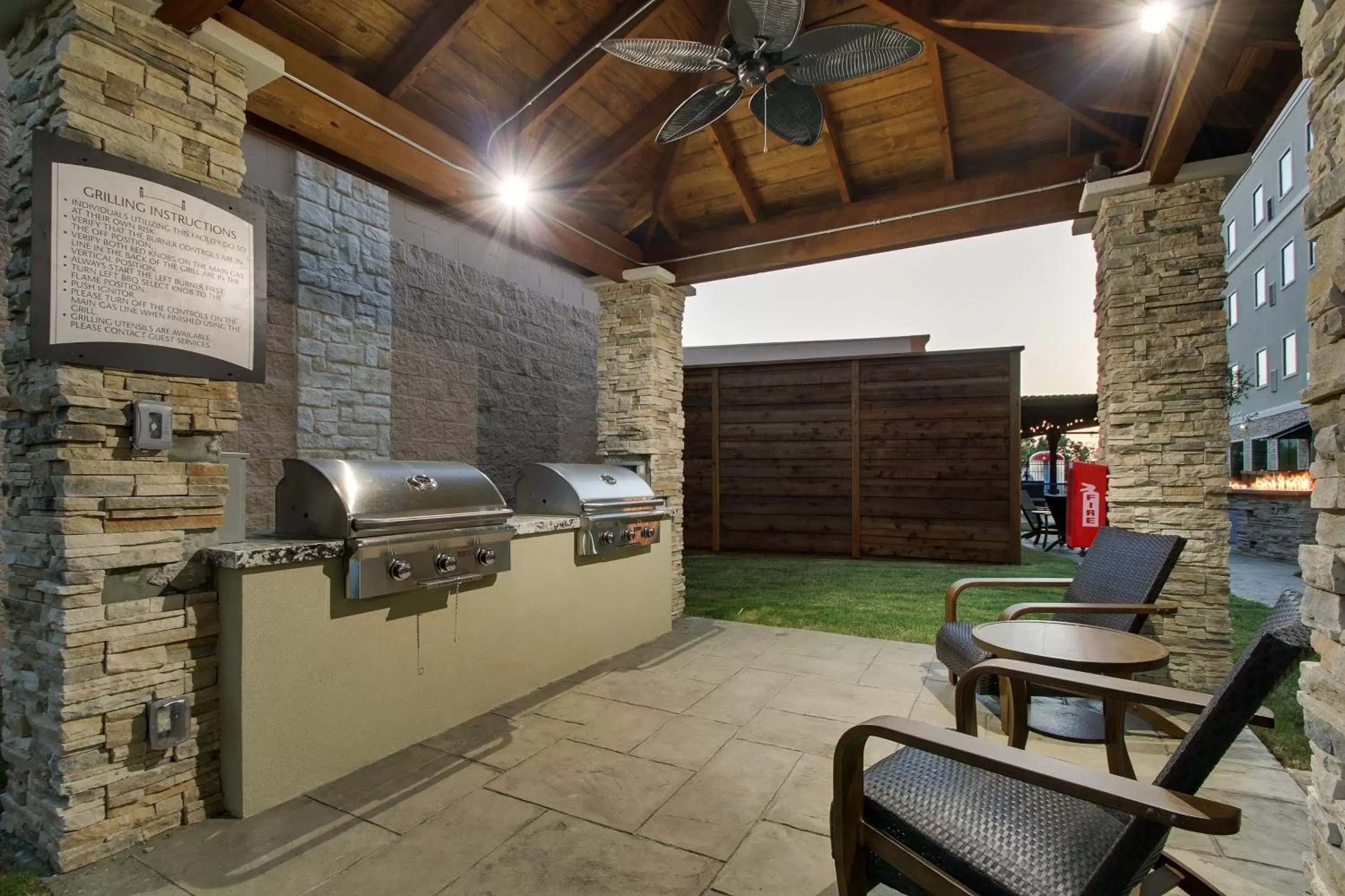 Decorative detail, BBQ Facilities in Staybridge Suites Plano - The Colony, an IHG Hotel