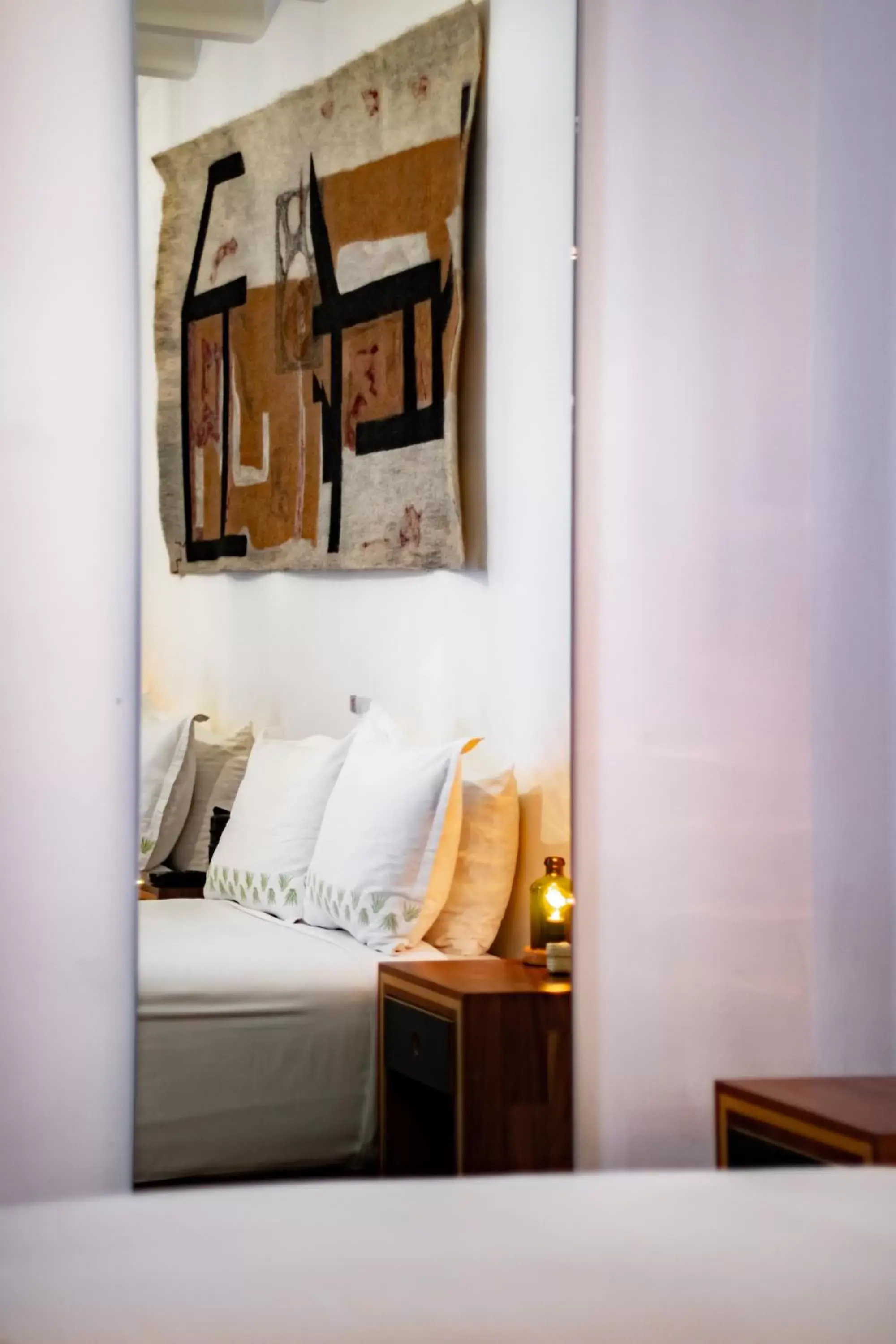 Decorative detail, Bed in Hotel Los Amantes