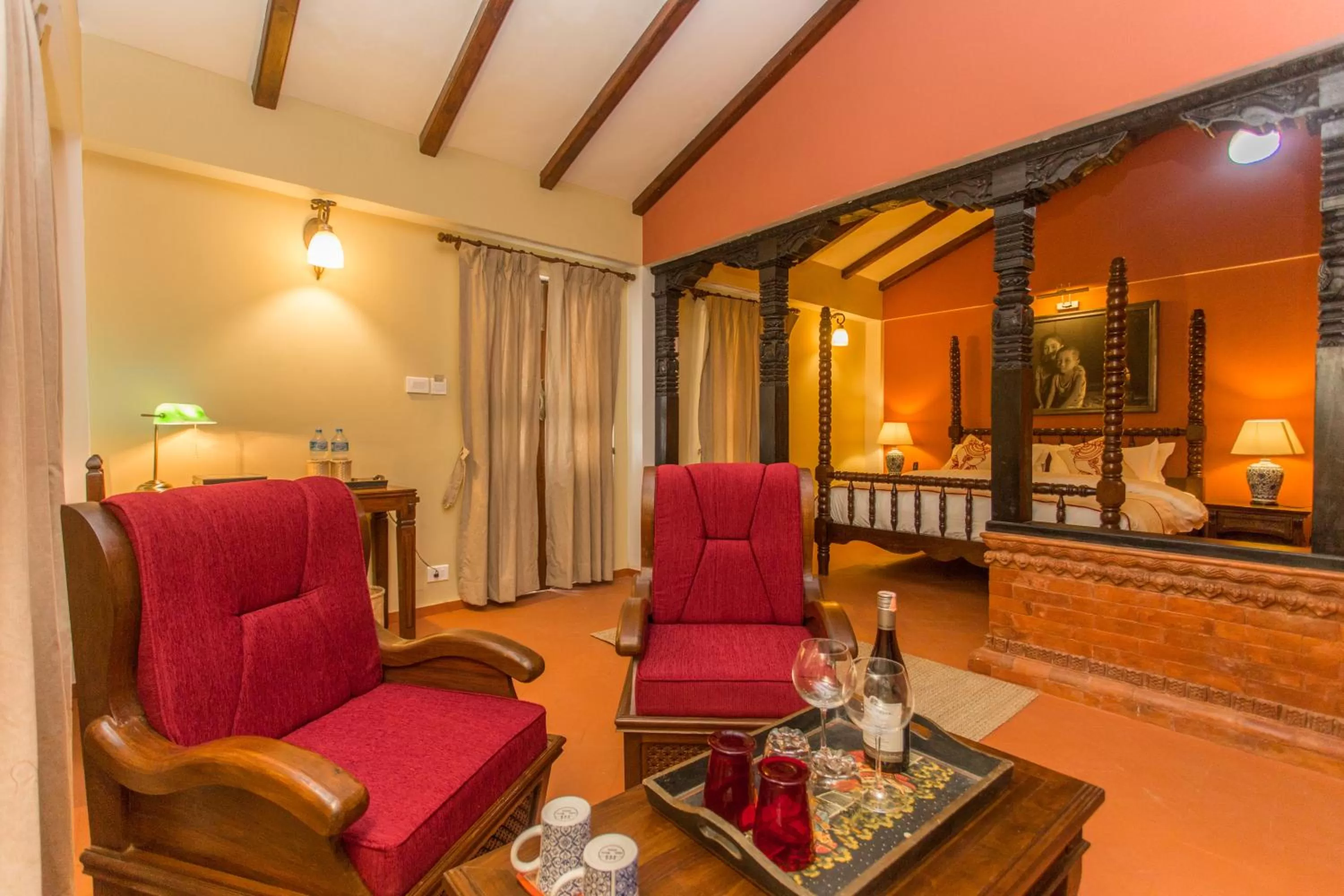 Living room in Baber Mahal Vilas - The Heritage Hotel