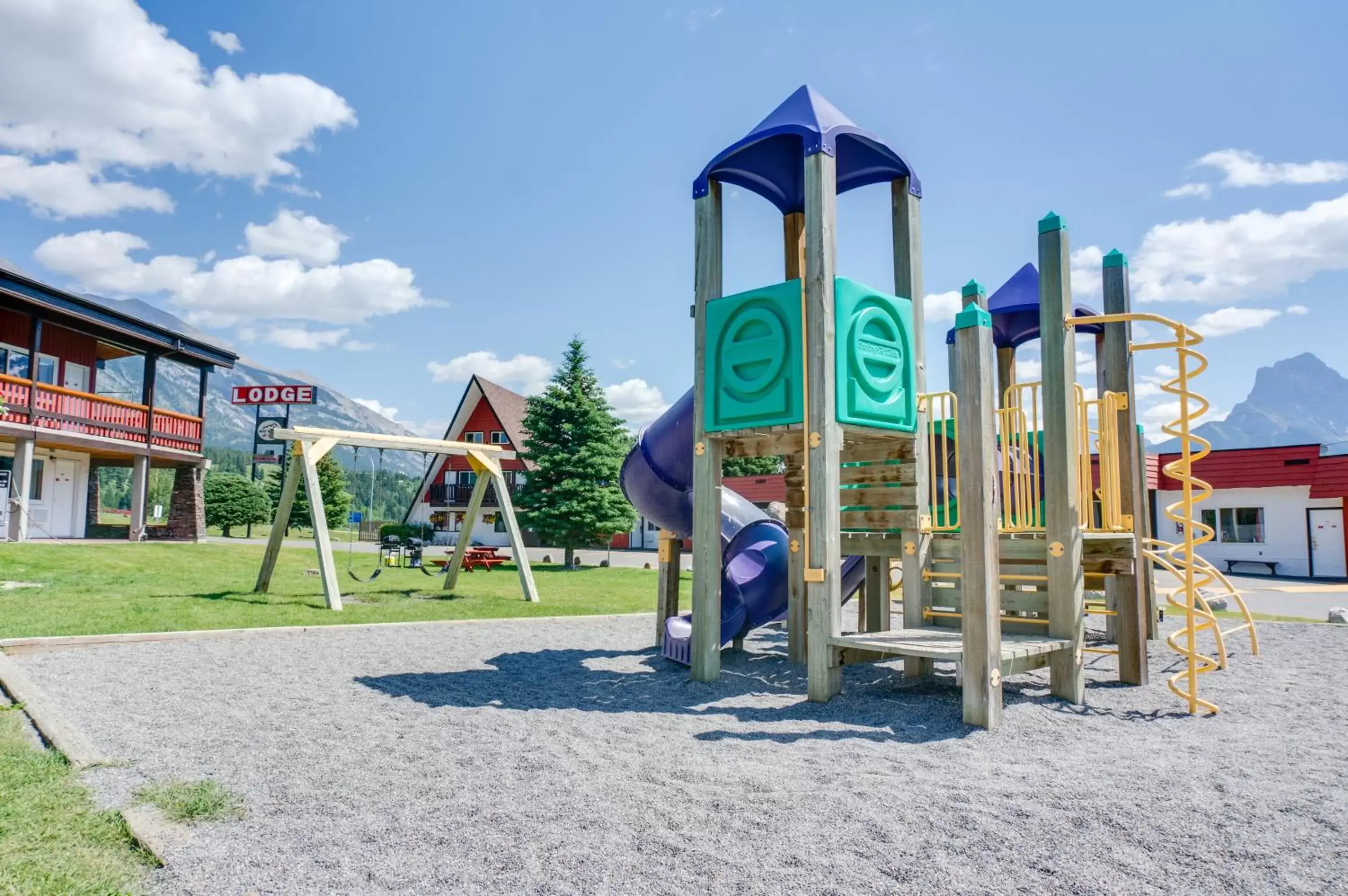 Children play ground, Children's Play Area in Rocky Mountain Ski Lodge