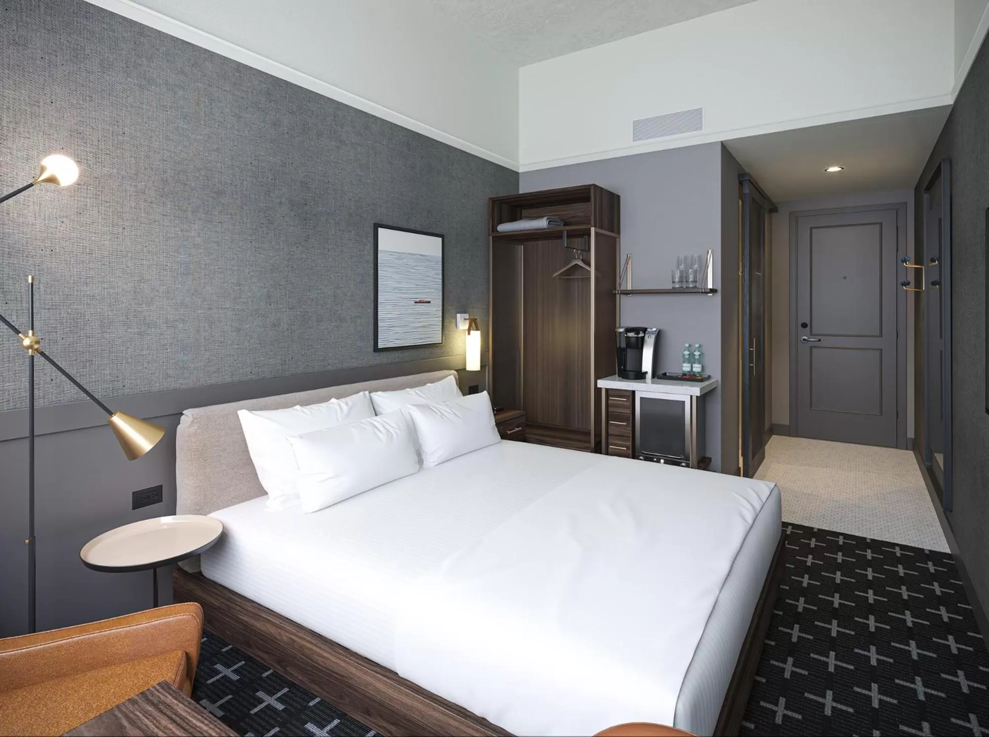 Bedroom, Bed in The Slate Hotel Denver Downtown, Tapestry by Hilton