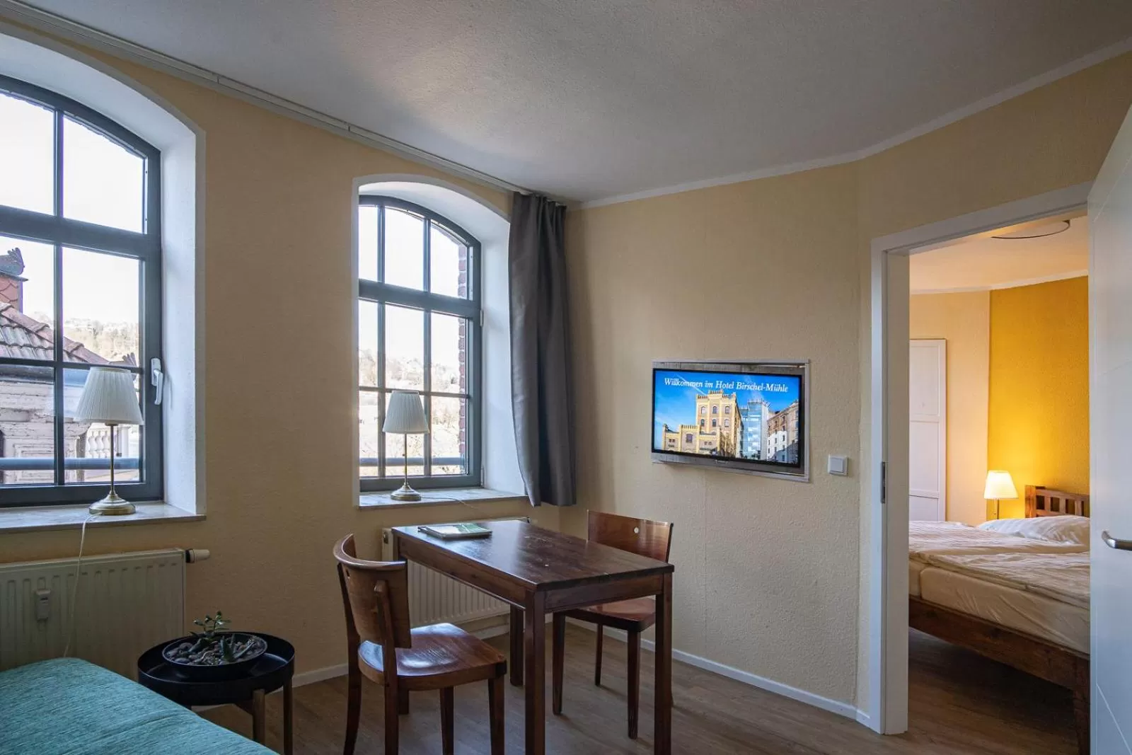 Bed in Hotel Birschel-Mühle