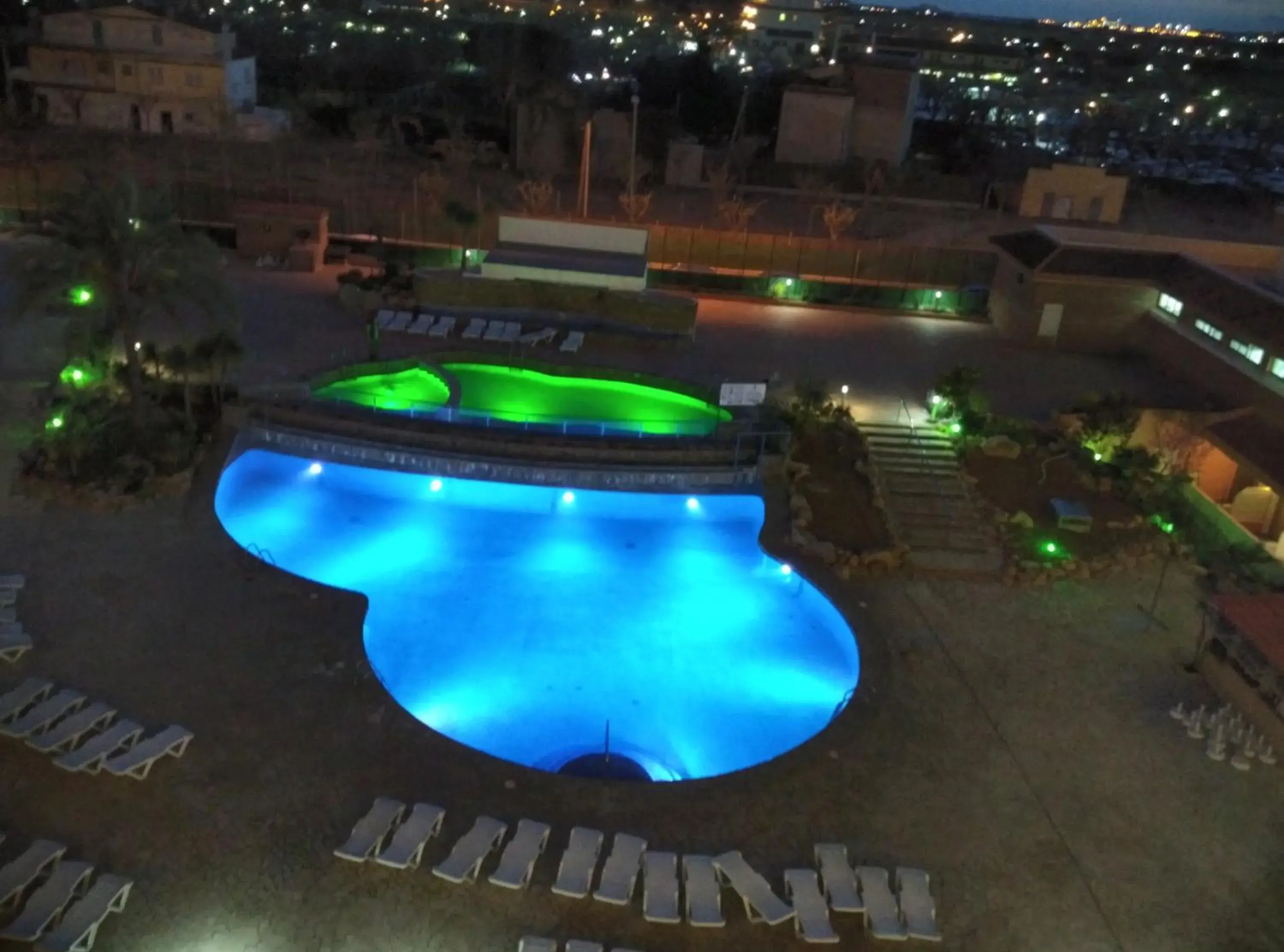 Night, Pool View in Hotel Esplendid