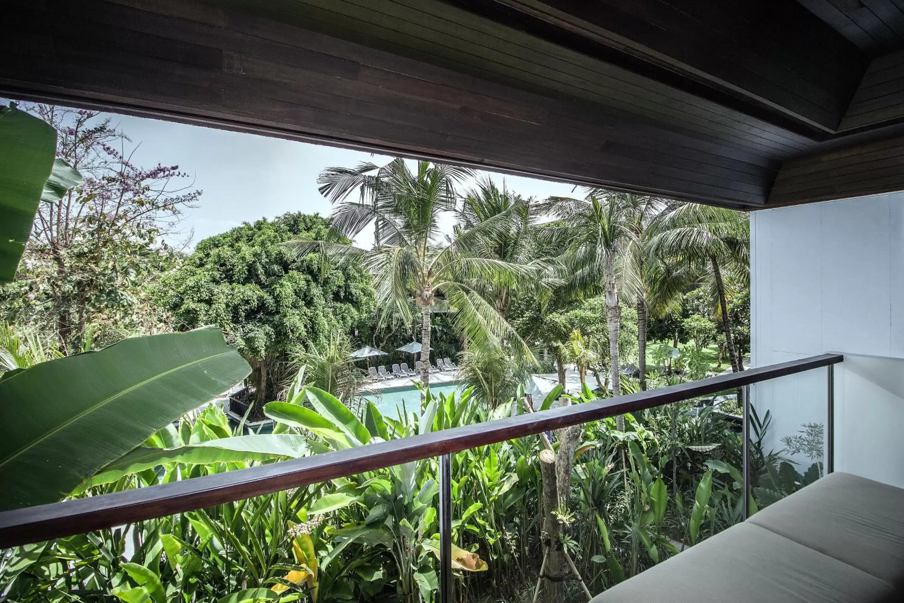 Balcony/Terrace, Pool View in The Anvaya Beach Resort Bali