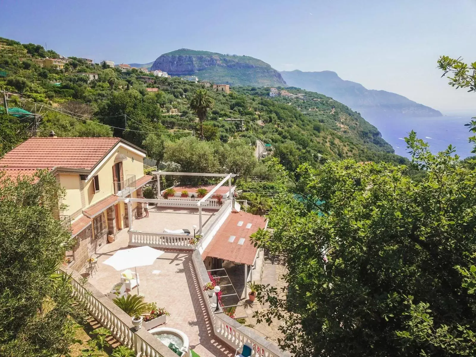 Bird's eye view, Bird's-eye View in Villa Costanza sorrento B&b