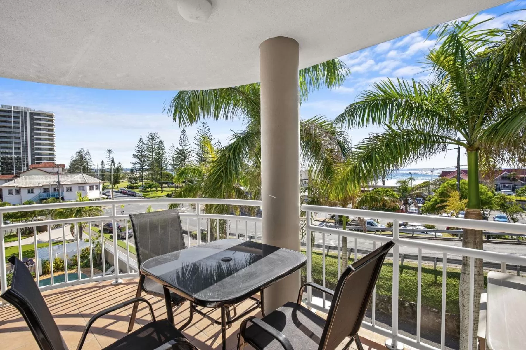 Patio in Kirra Palms Holiday Apartments