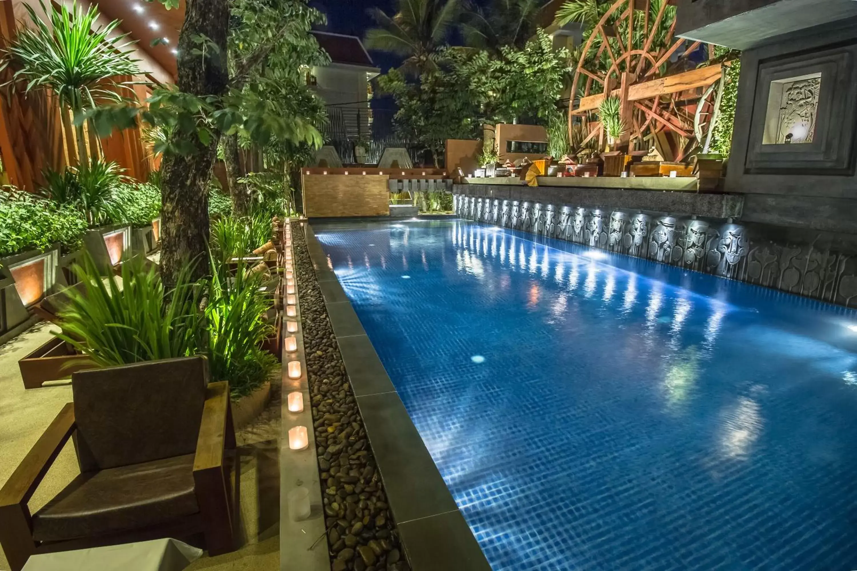 Night, Swimming Pool in Golden Temple Residence