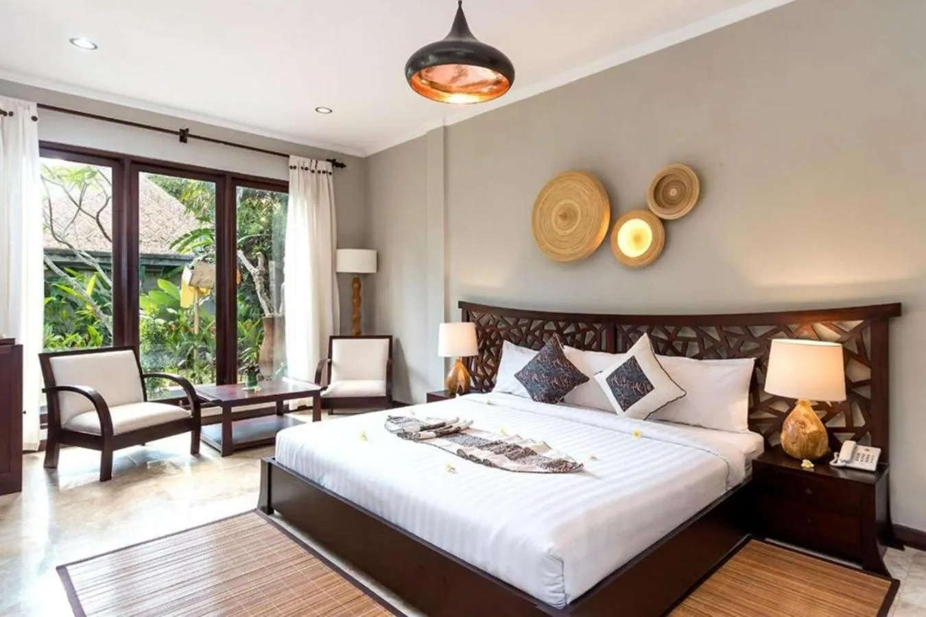 Bed in Suara Air Luxury Villa Ubud