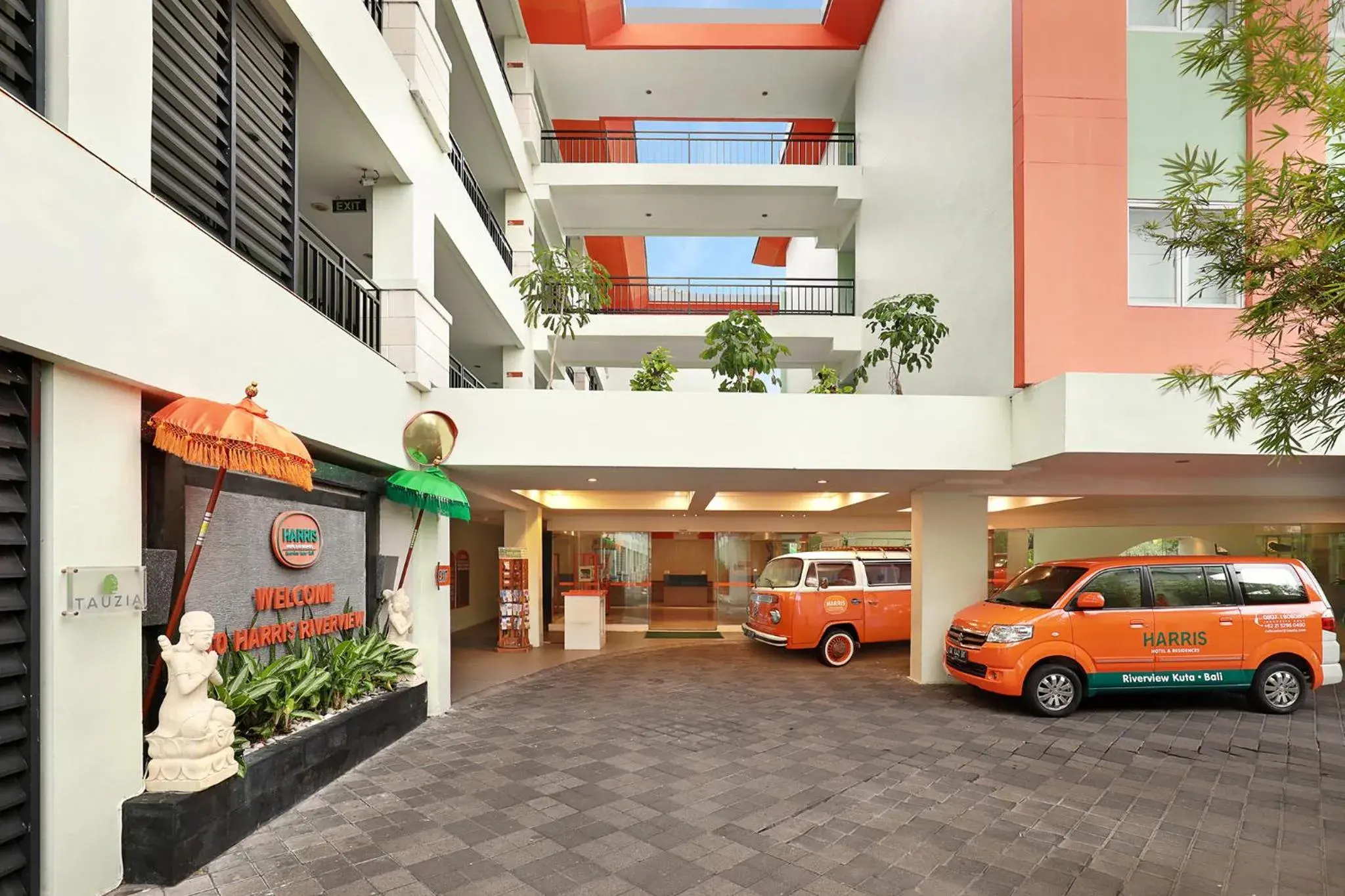 Lobby or reception, Property Building in HOTEL and RESIDENCES Riverview Kuta - Bali (Associated HARRIS)