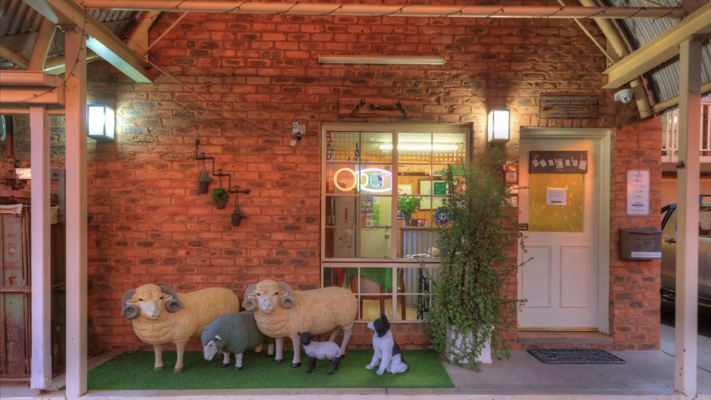 Garden view in Shearing Shed Motor Inn