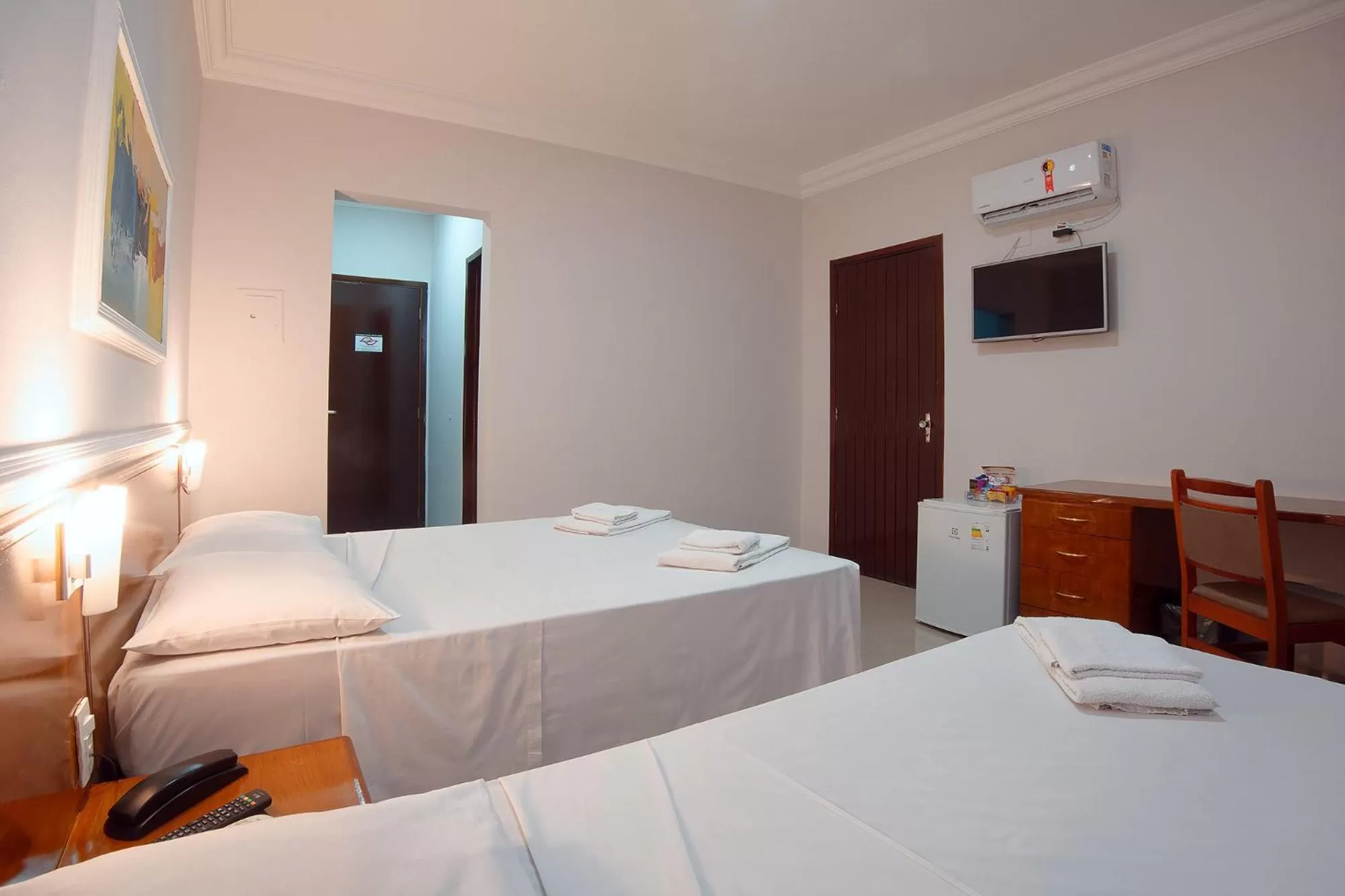 Bed in Fênix Hotel Campinas