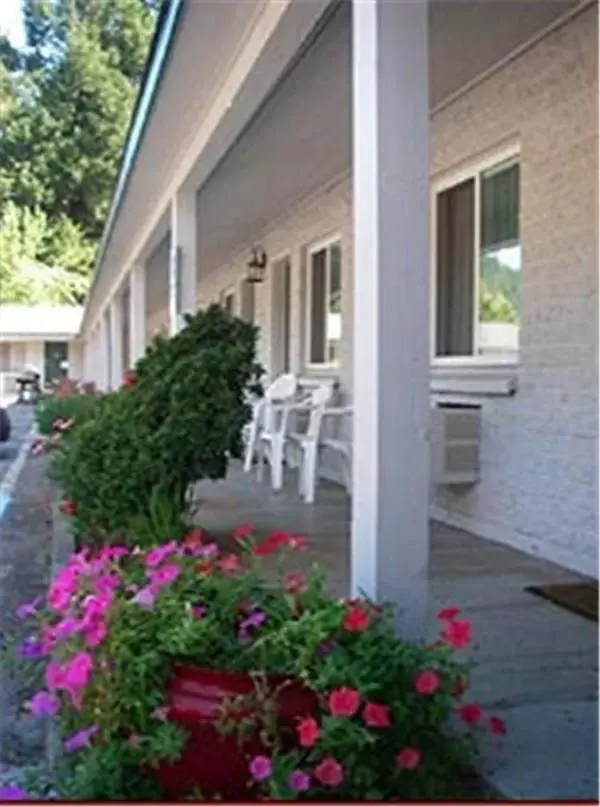 Patio, Property Building in Forest Lodge Motel