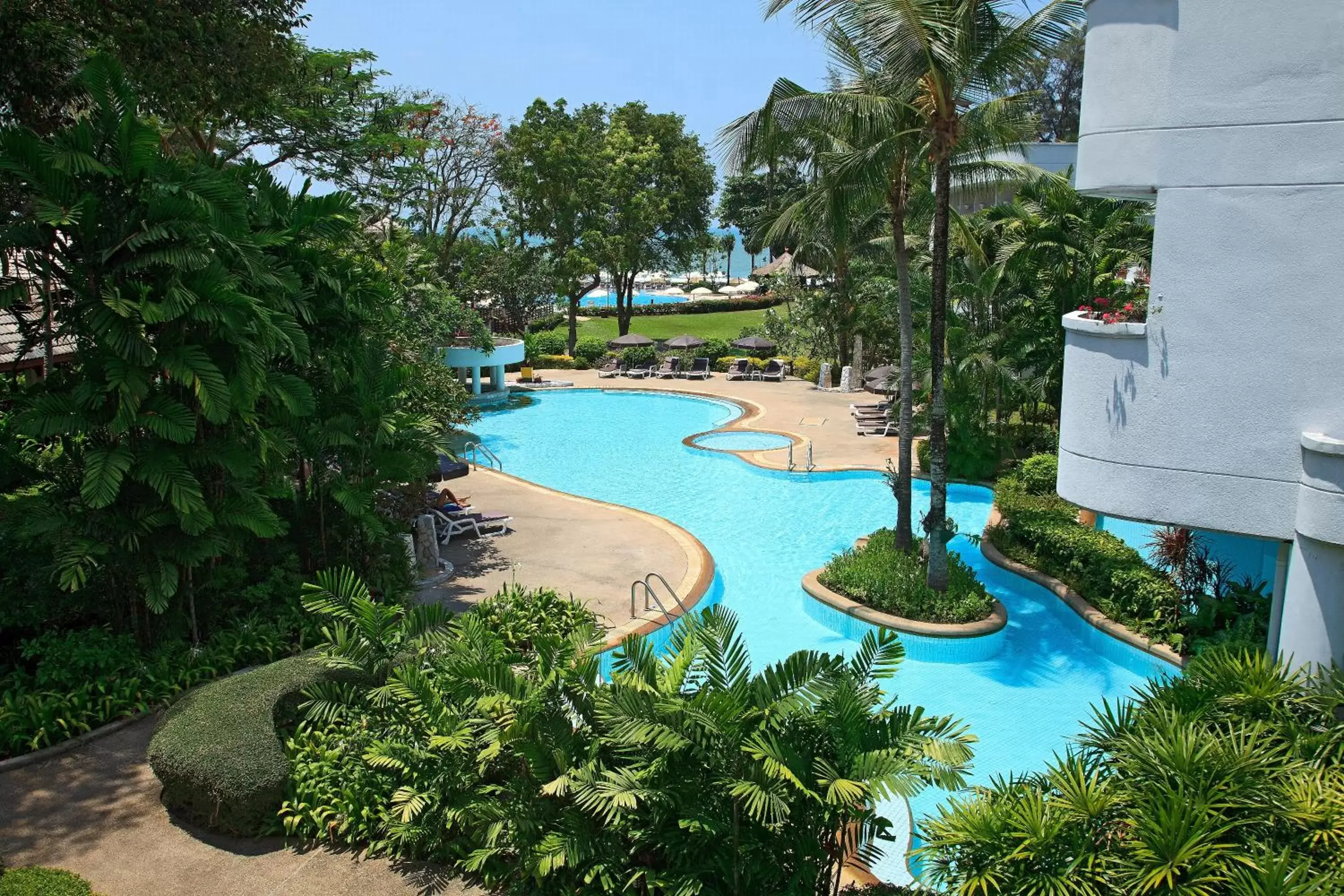 Bird's eye view, Pool View in Novotel Rayong Rim Pae Resort