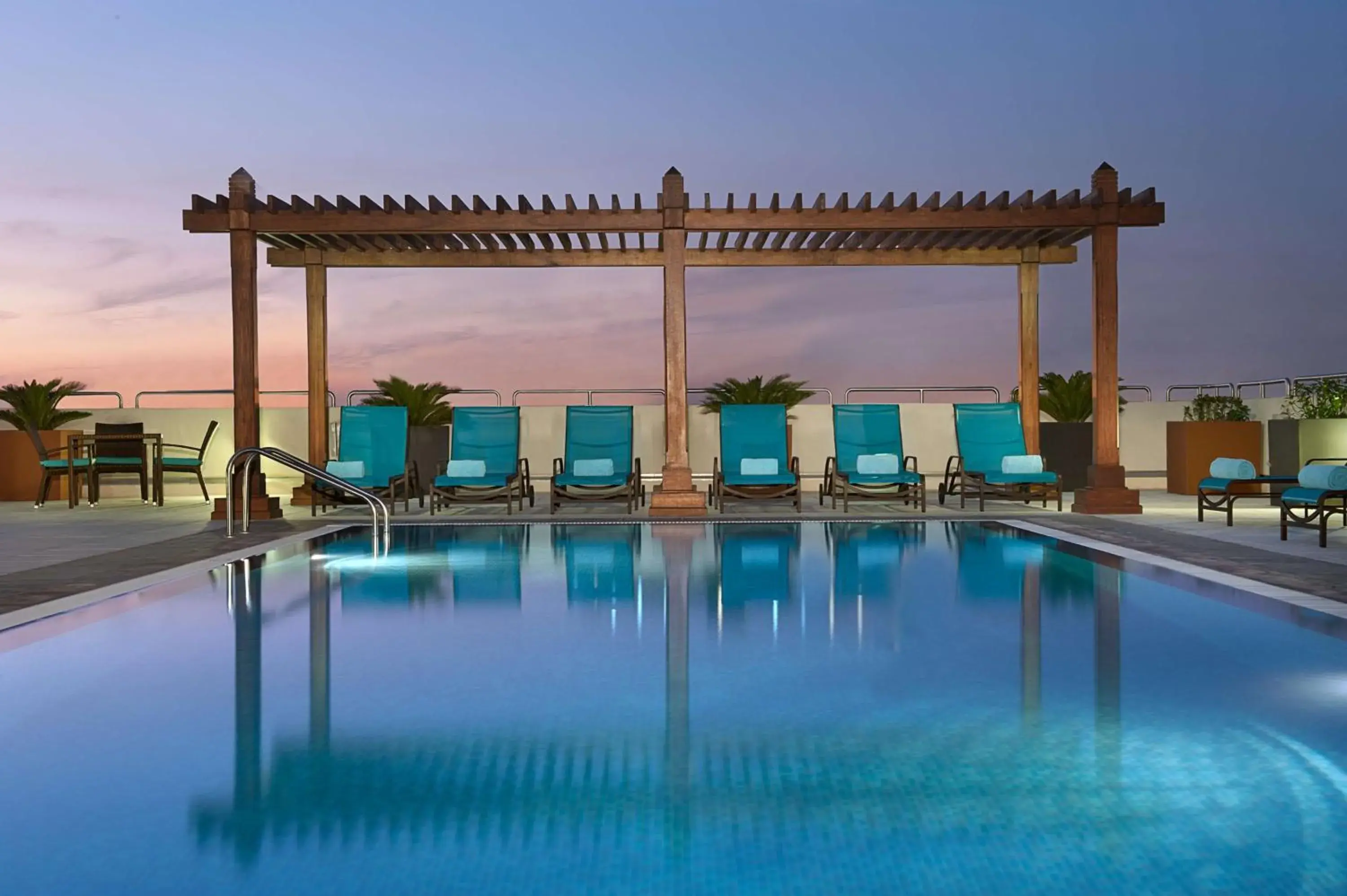 Pool view, Swimming Pool in Hilton Garden Inn Dubai Al Mina - Jumeirah