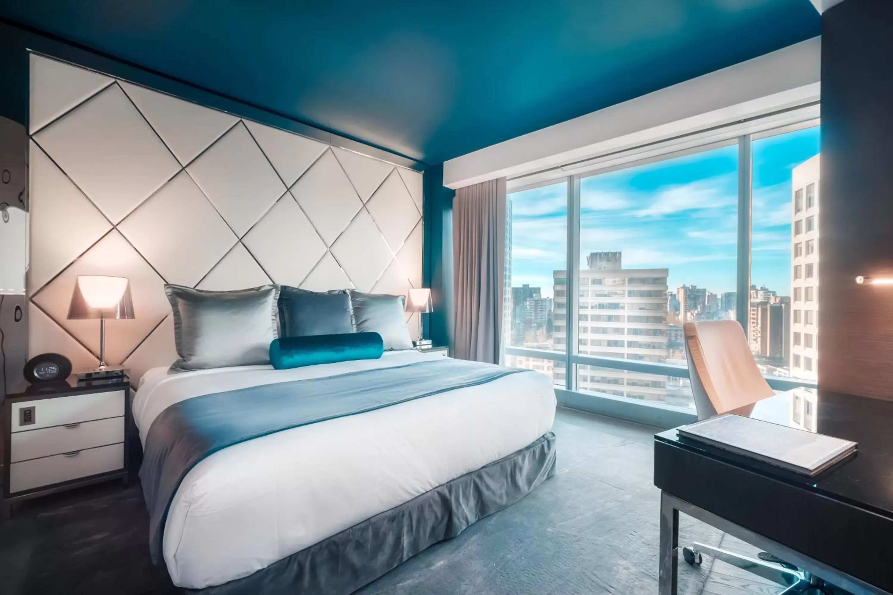 Bed in Paradox Hotel Vancouver