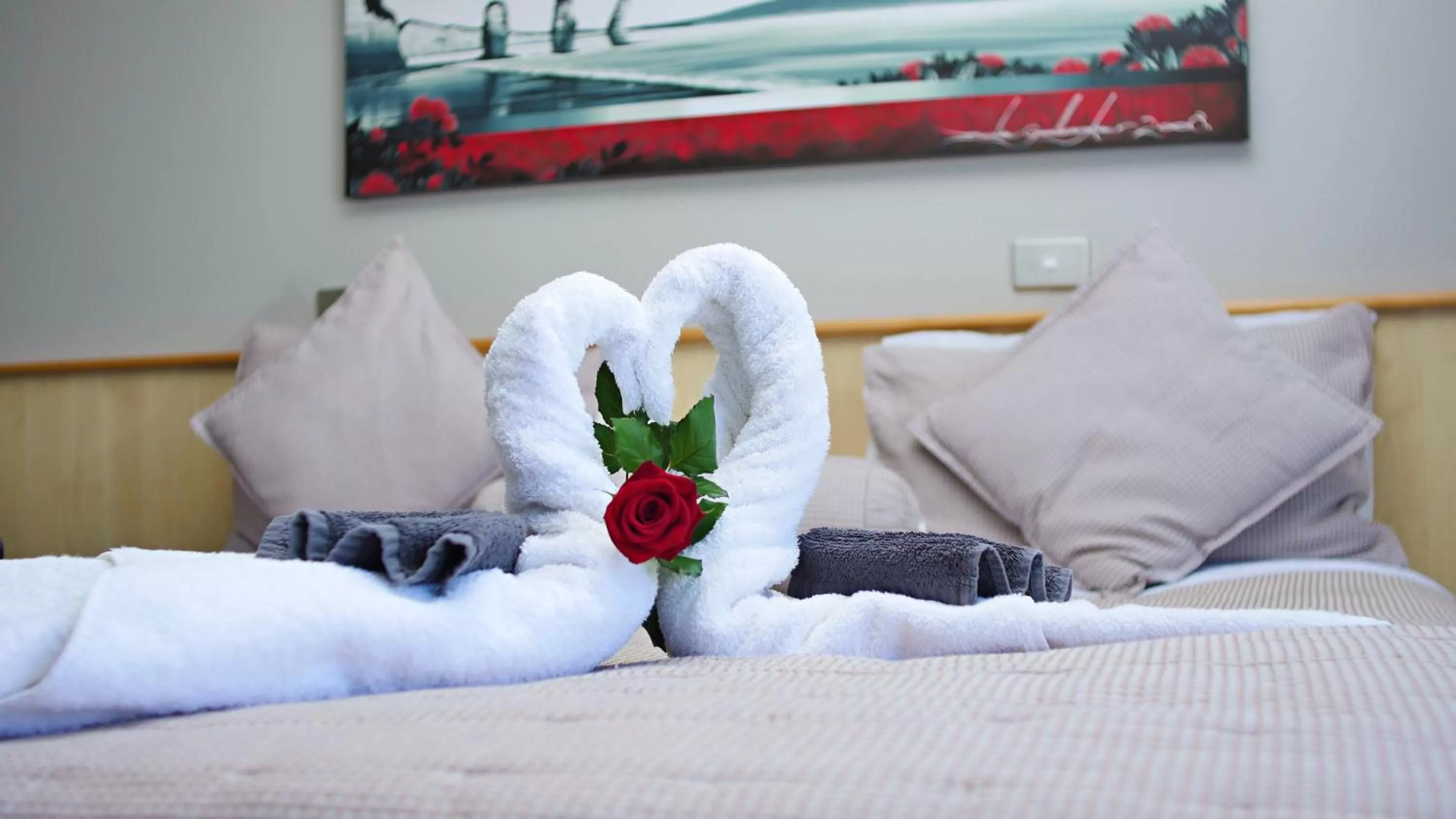 Decorative detail, Bed in Arthur's Court Motor Lodge