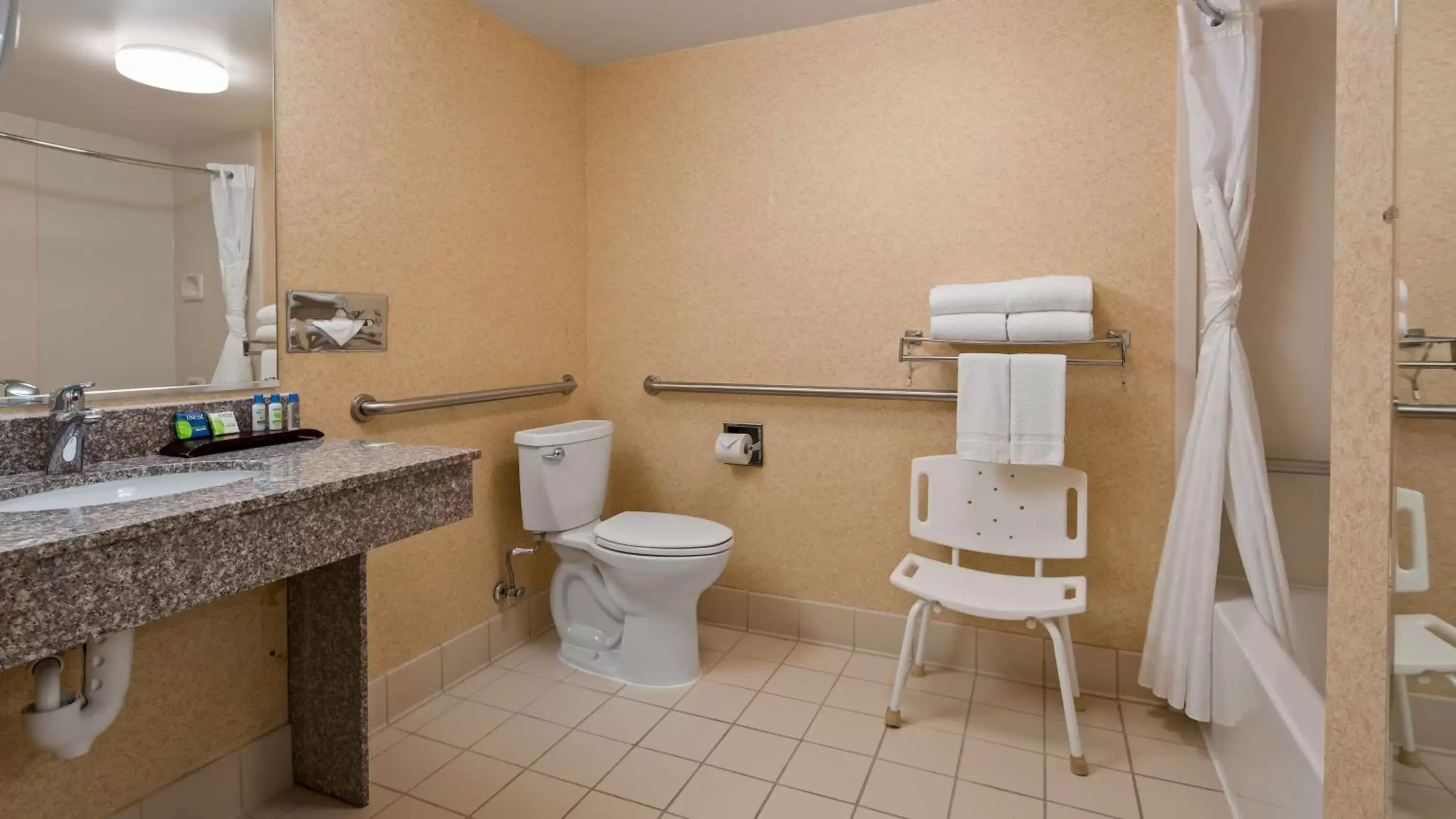 Bathroom in SureStay Plus Hotel by Best Western Chicago Lombard