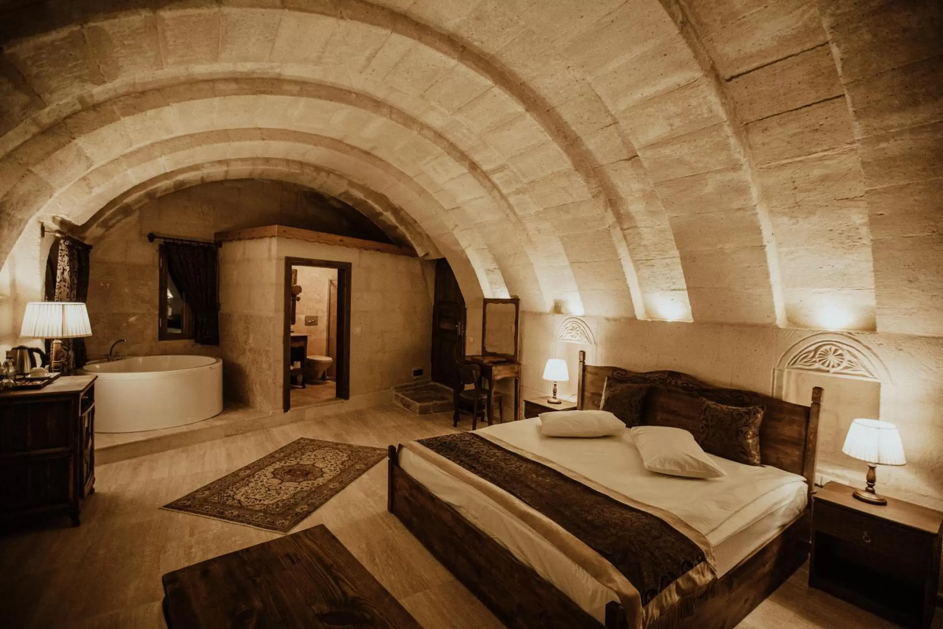 Bed in Alia Cave Hotel