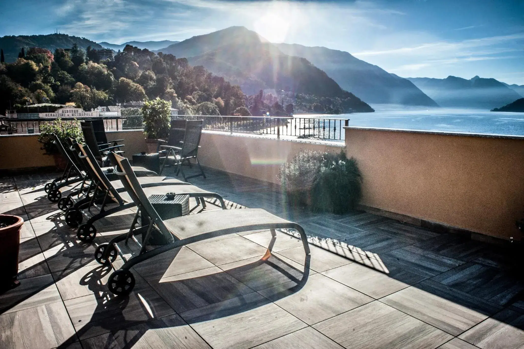 Balcony/Terrace, Swimming Pool in Hotel Du Lac