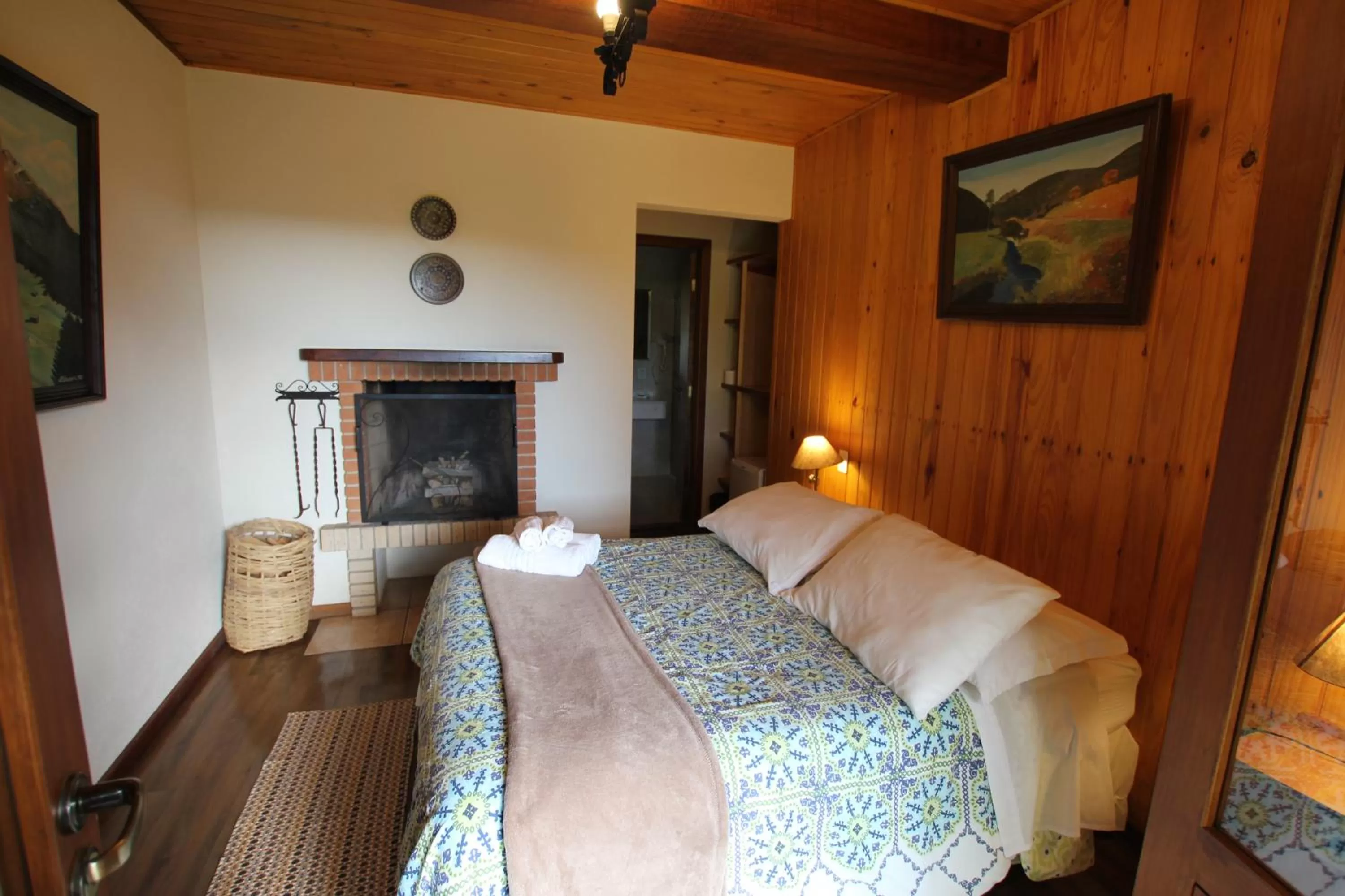 Bed in Pousada Aguia da Montanha