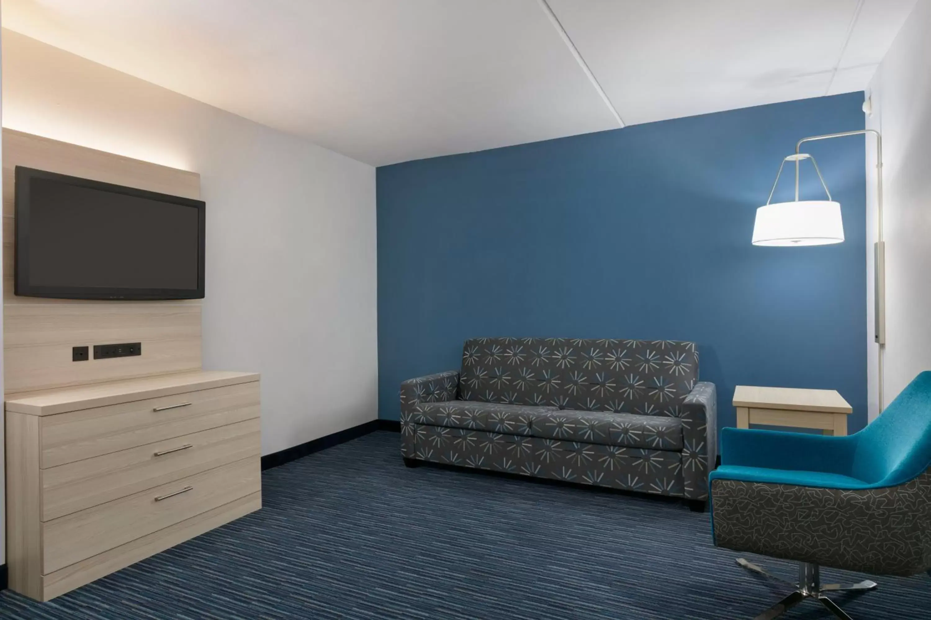 TV and multimedia, Seating Area in Holiday Inn Express Hotel & Suites Norfolk Airport, an IHG Hotel