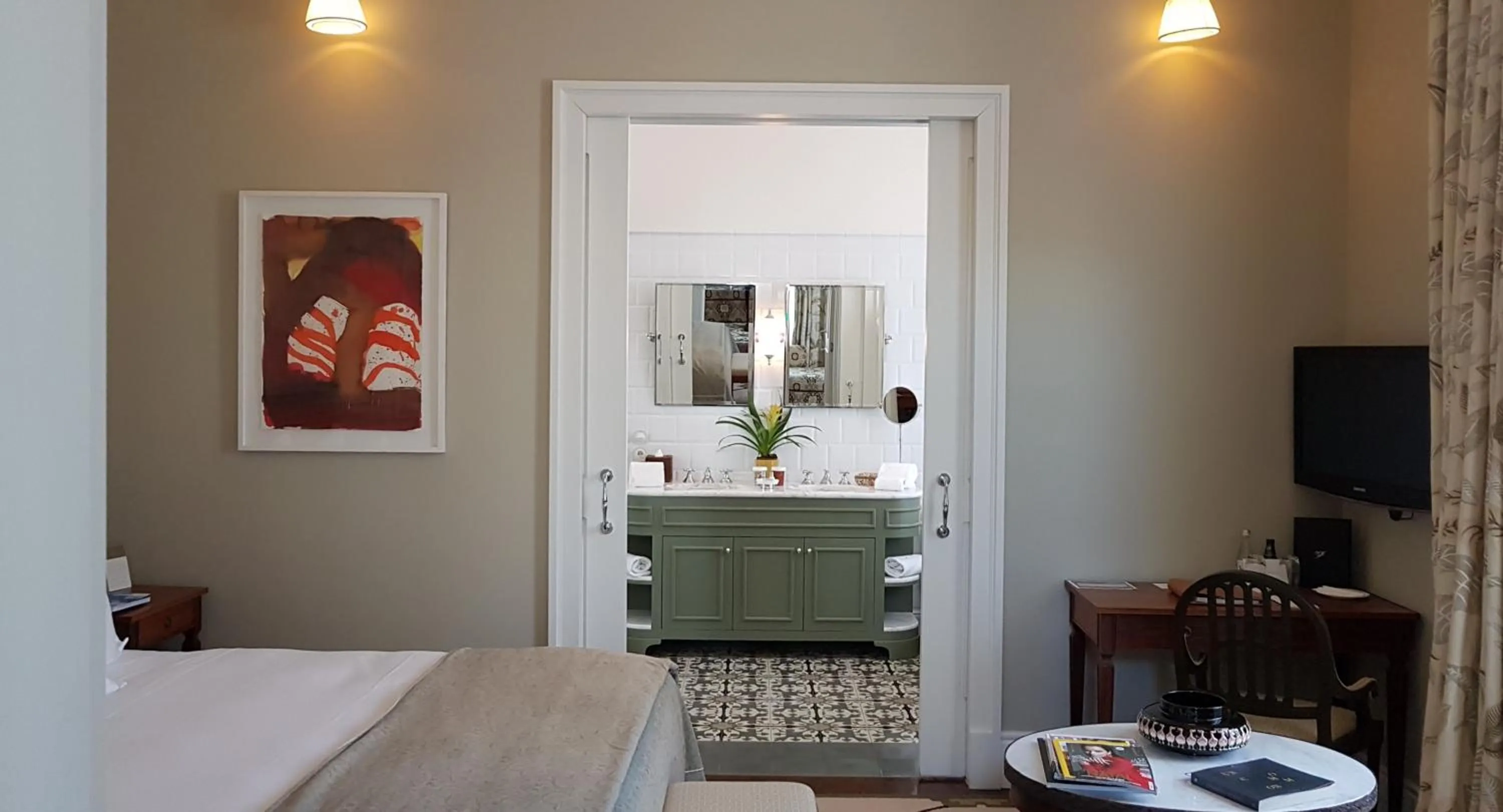 Bathroom, Bed in Vidago Palace