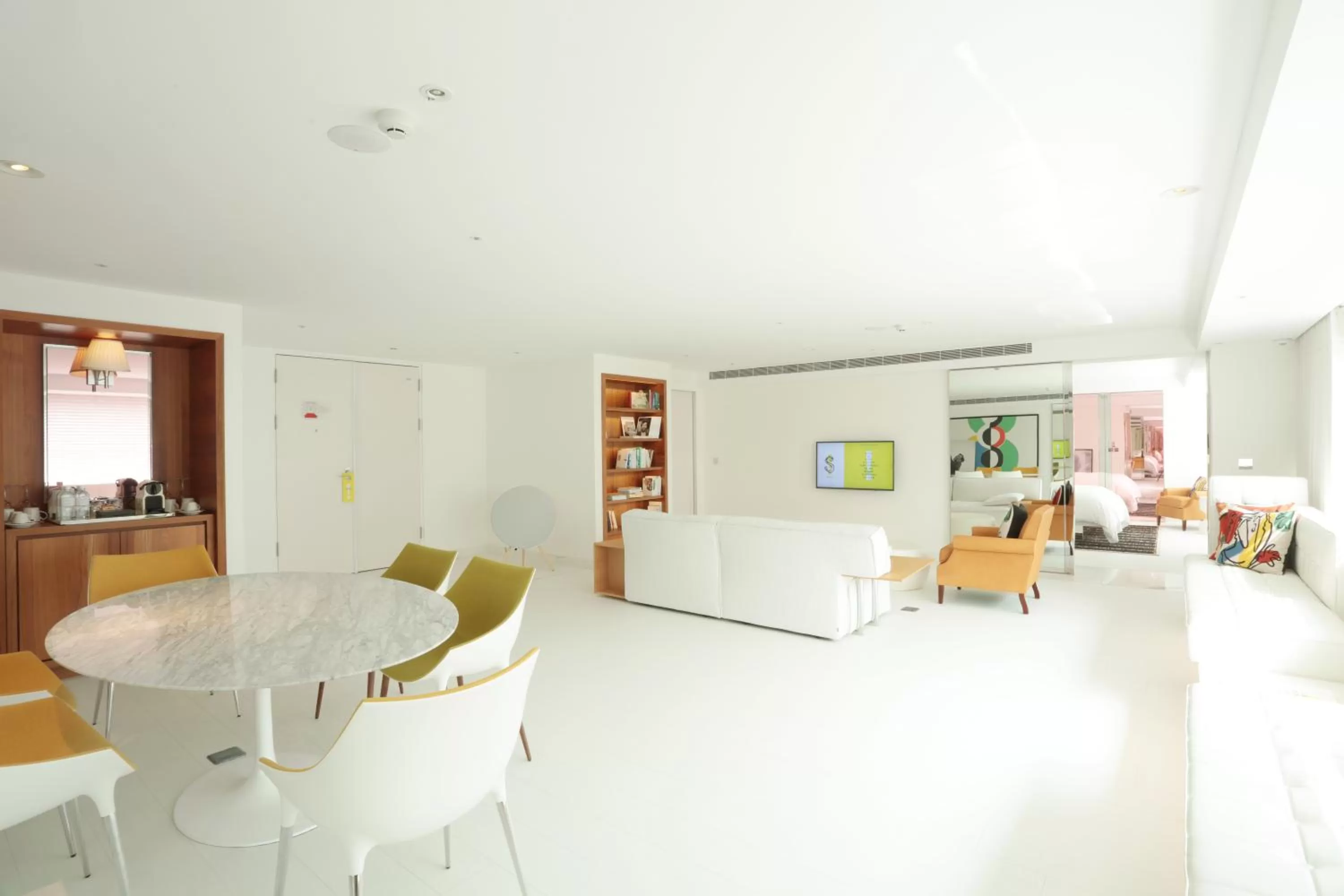 Living room, Dining Area in S Hotel | Designed by Philippe Starck