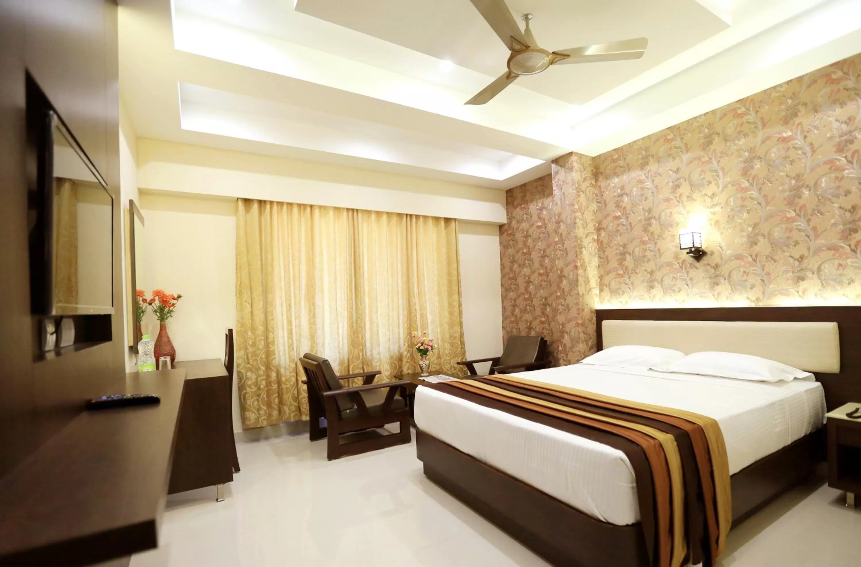 Bed in Hotel Deepam