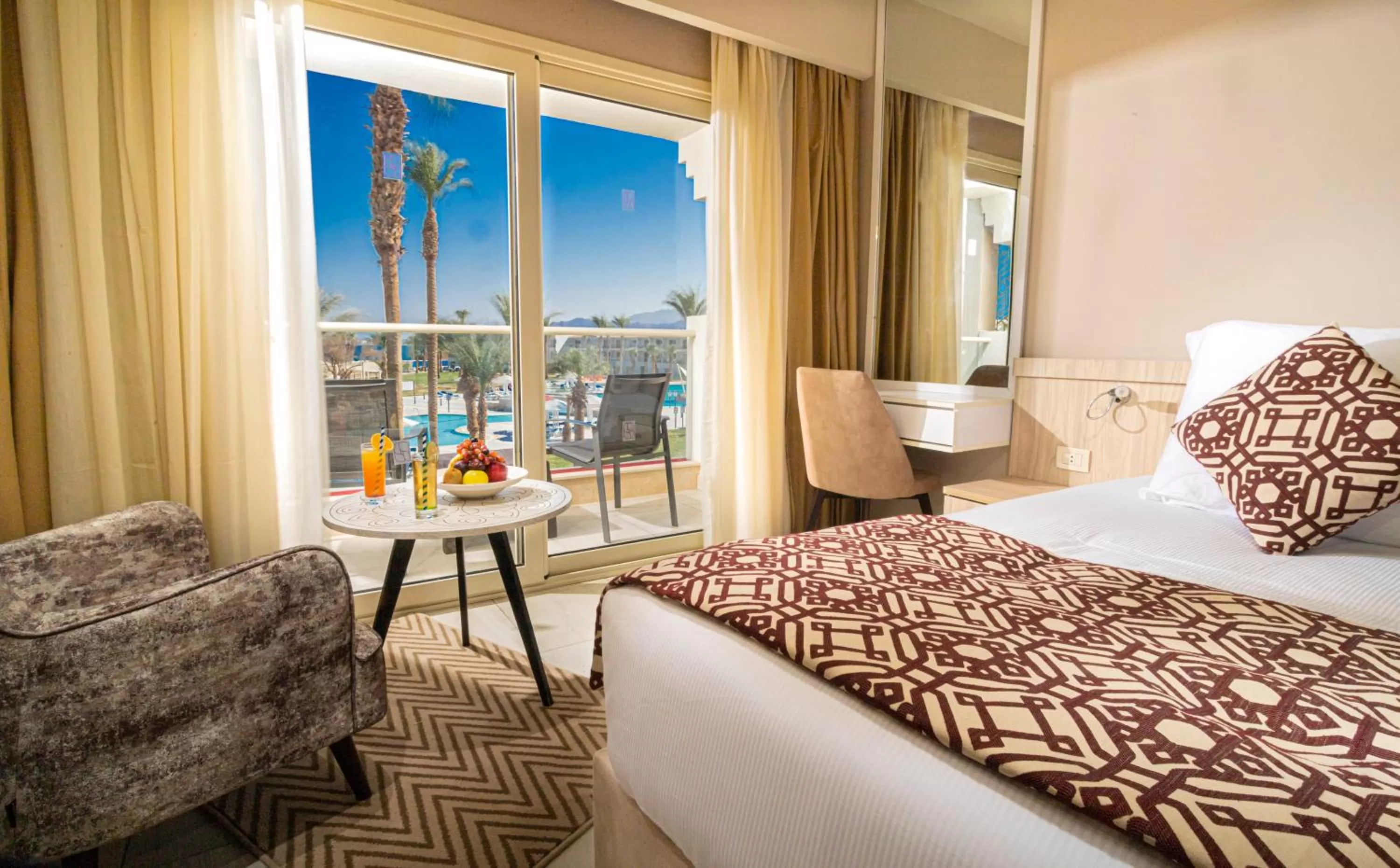 Bed in Amarina Abu Soma Resort & Aquapark