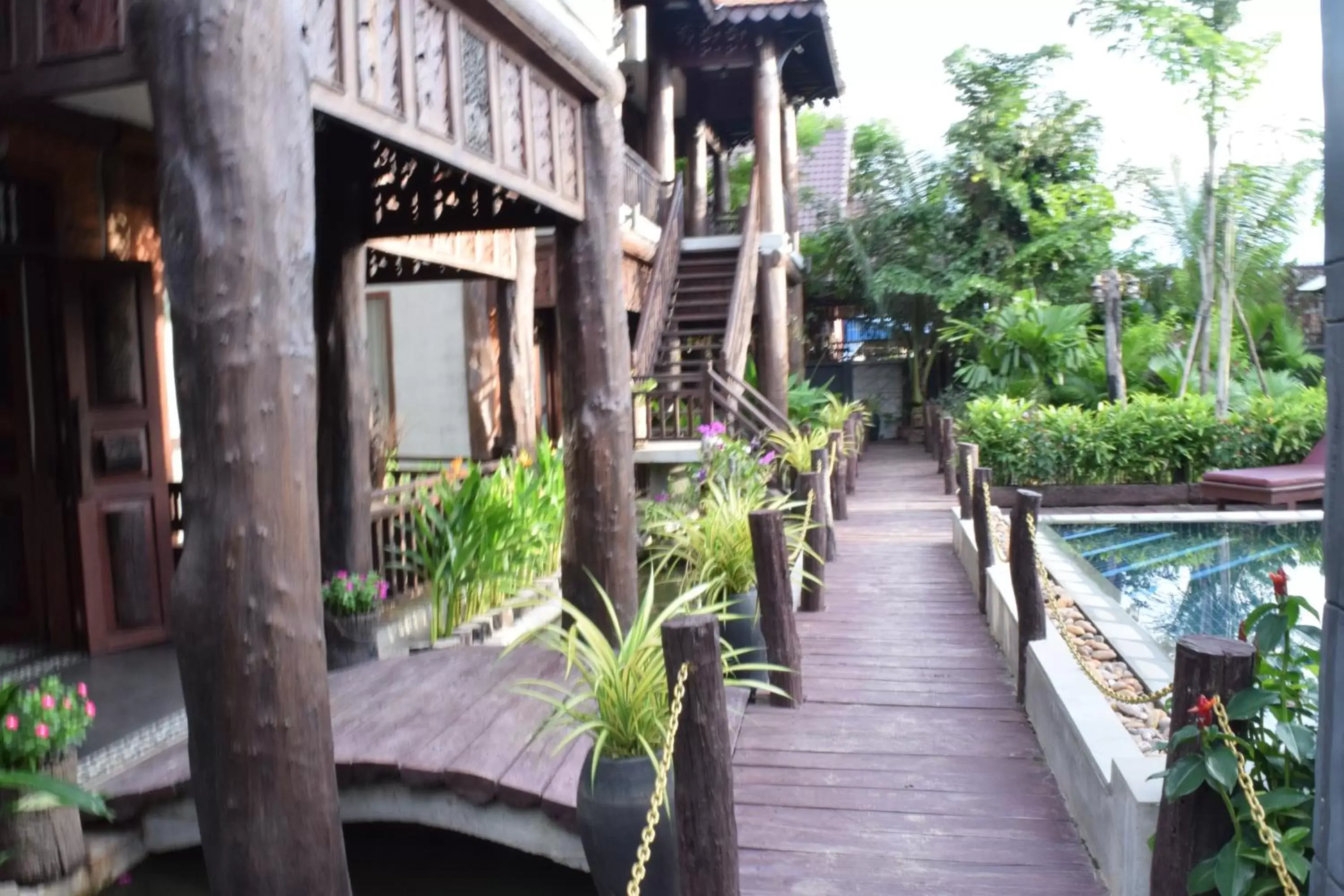 Garden view in Java Wooden Villa & Residence