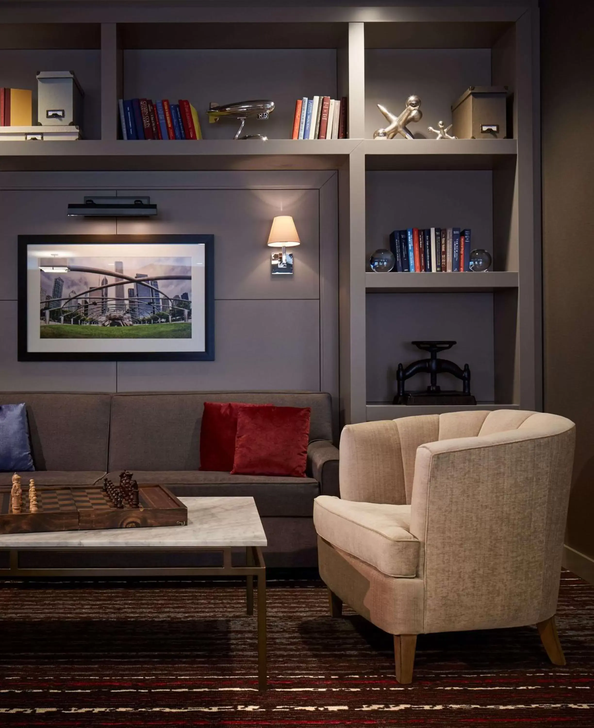 Lobby or reception in Homewood Suites by Hilton Chicago West Loop Fulton Mkt Area Lobby or reception in Homewood Suites by Hilton Chicago West Loop Fulton Mkt Area