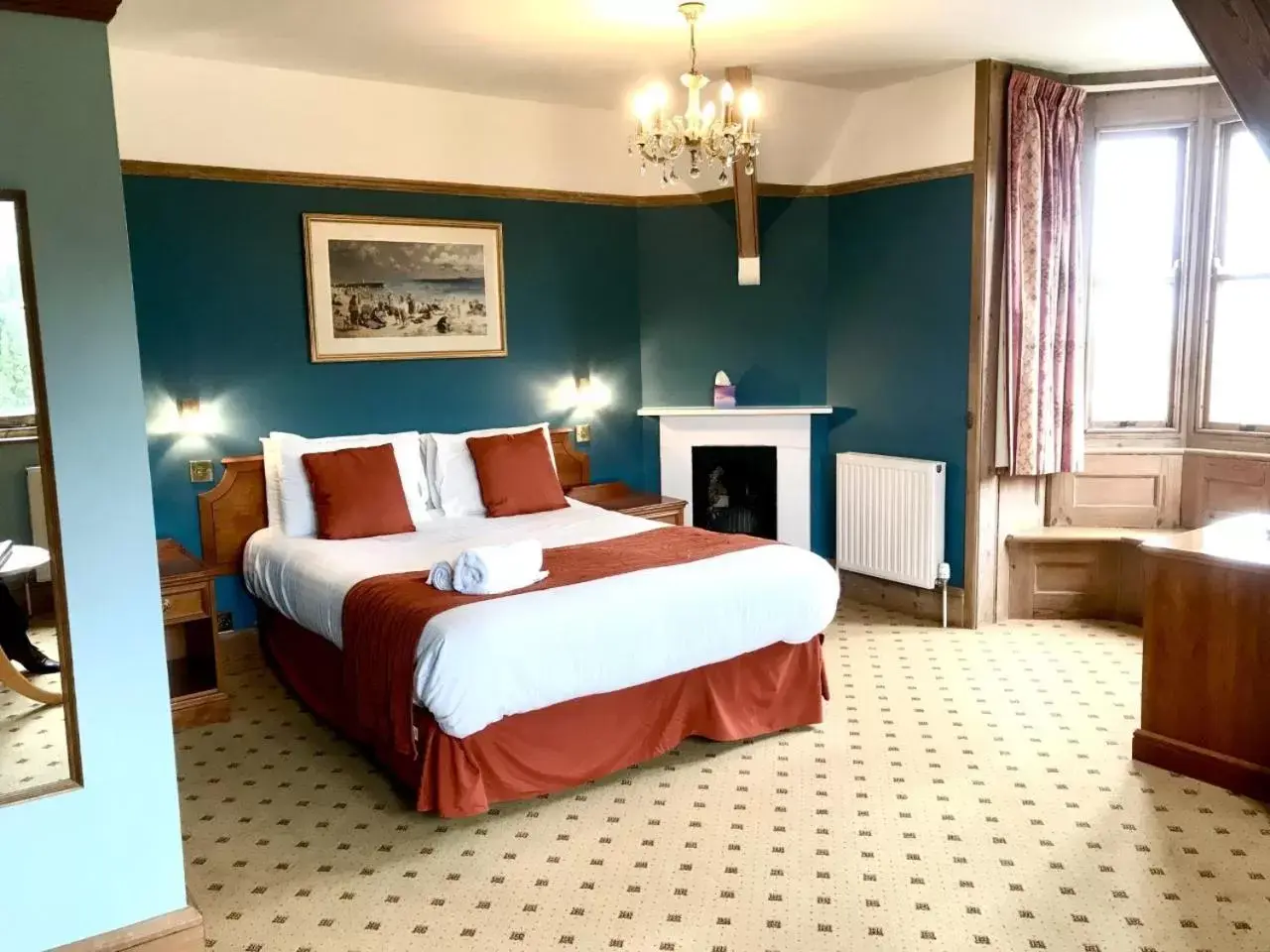 Bed in Purbeck House Hotel & Louisa Lodge