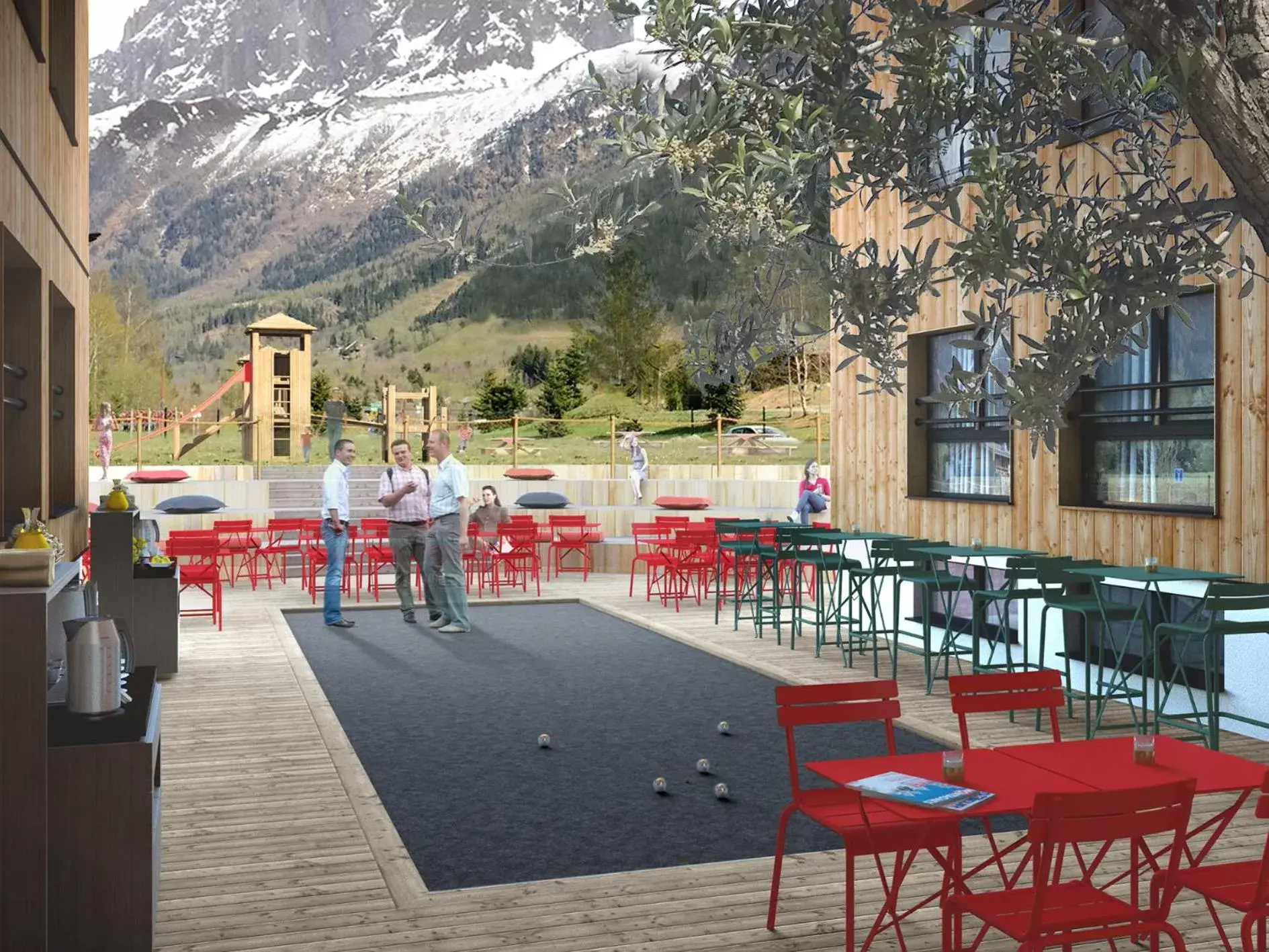 Patio, Restaurant/Places to Eat in RockyPop Chamonix - Les Houches