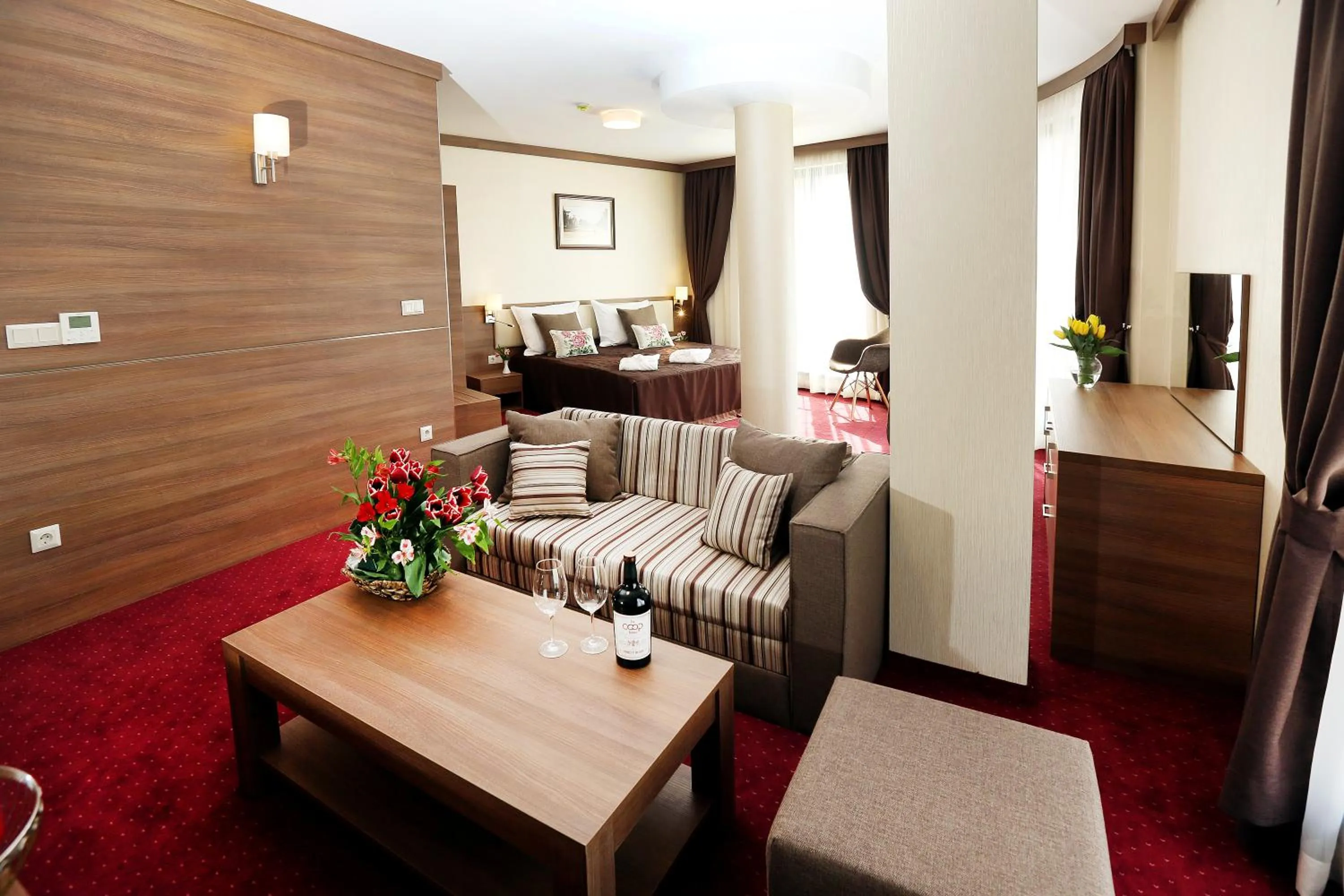 Seating area in Hotel COOP, Sofia