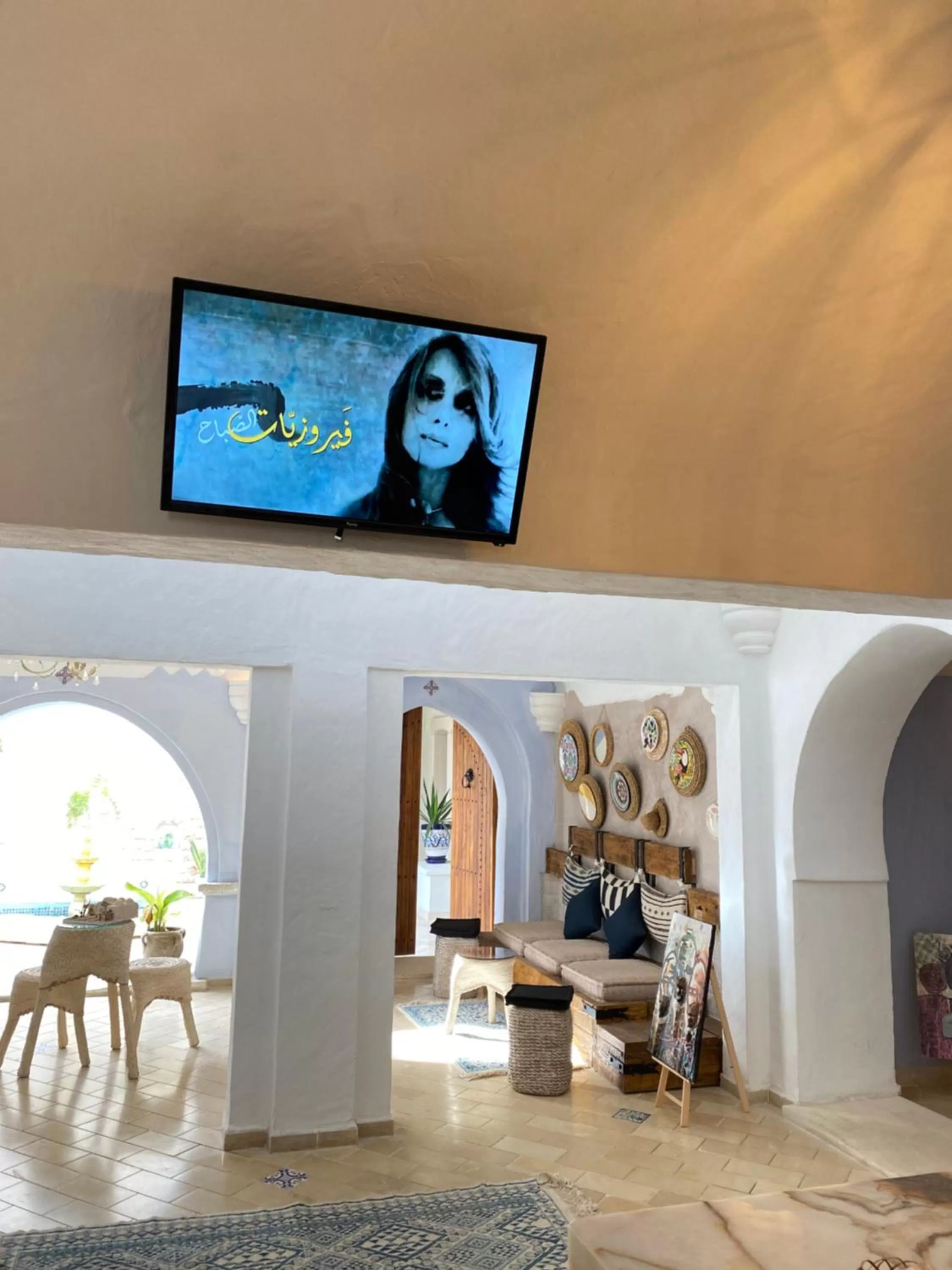 Lobby or reception, TV/Entertainment Center in Djerba Authentique