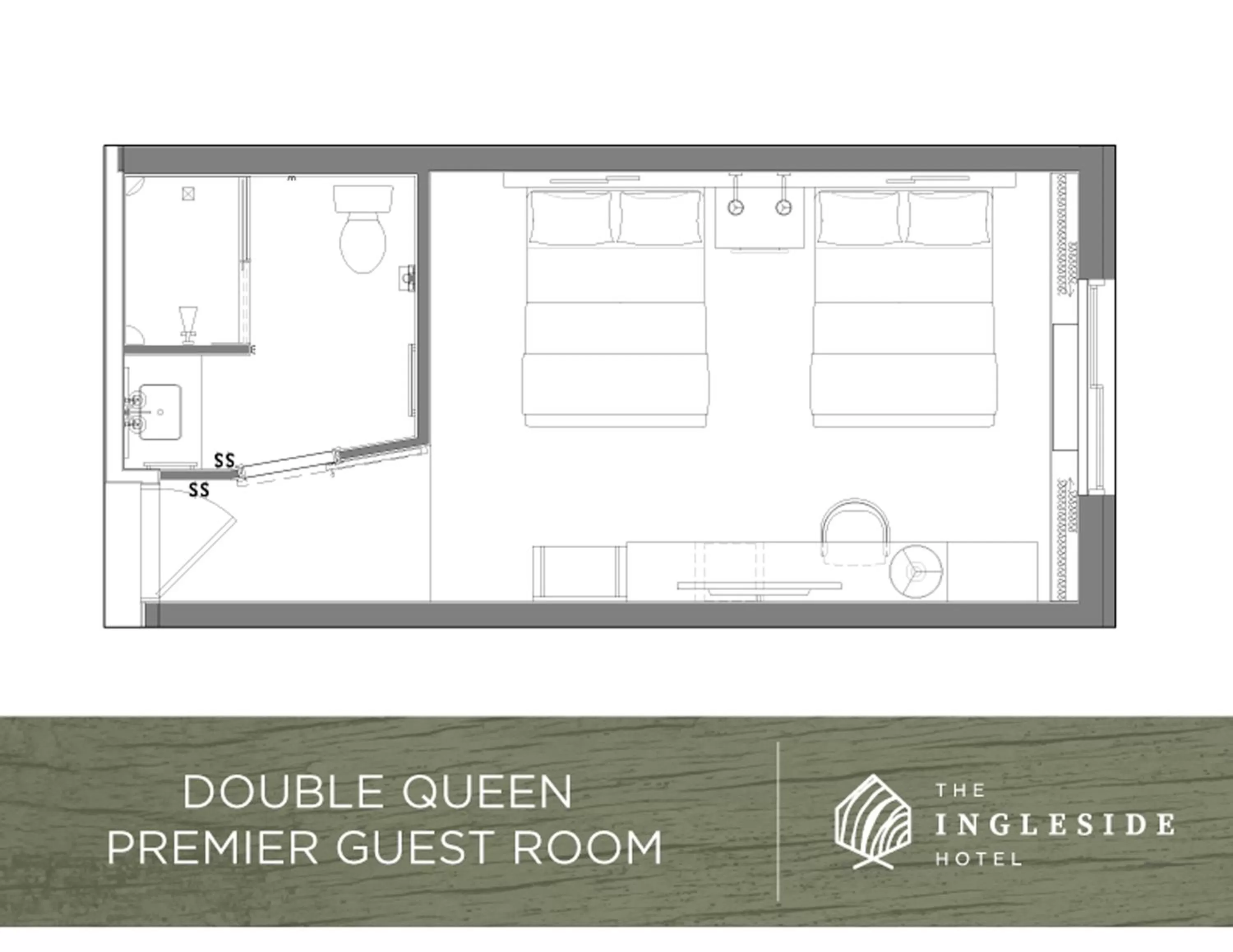 Double Room with Two Double Beds in The Ingleside Hotel