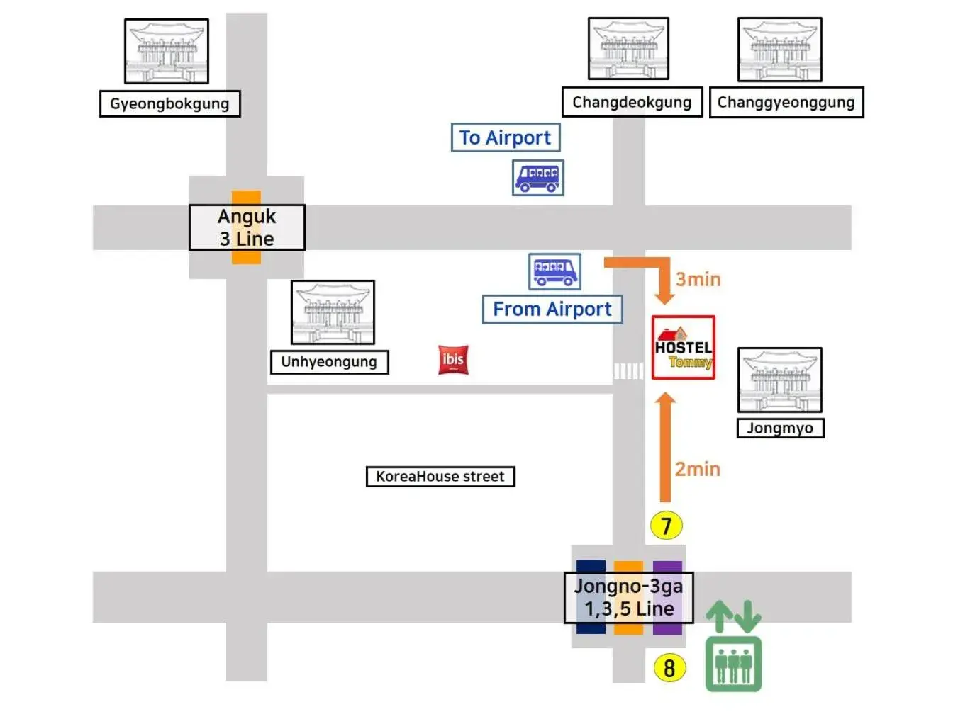 Floor Plan in Hostel Tommy