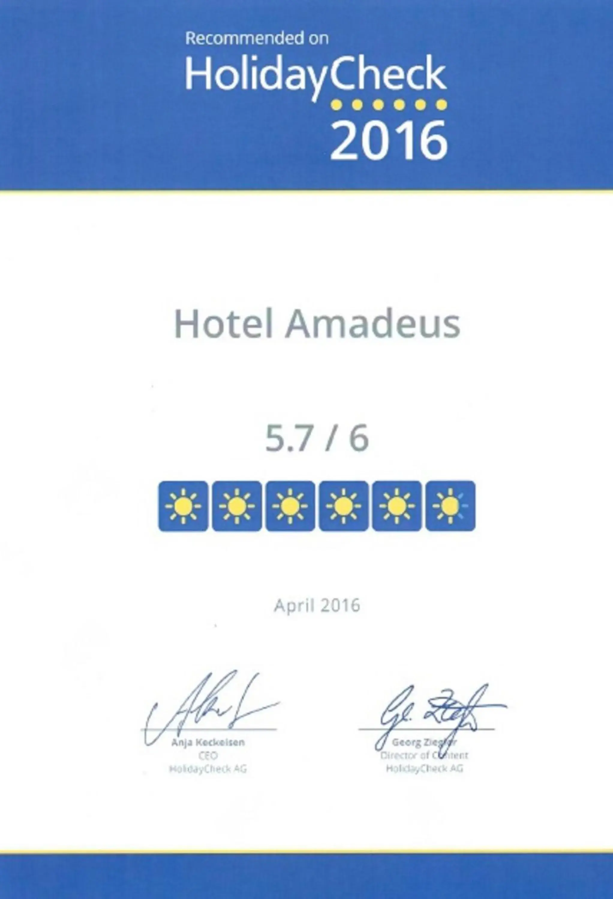 Certificate/Award in Hotel-Restaurant Amadeus