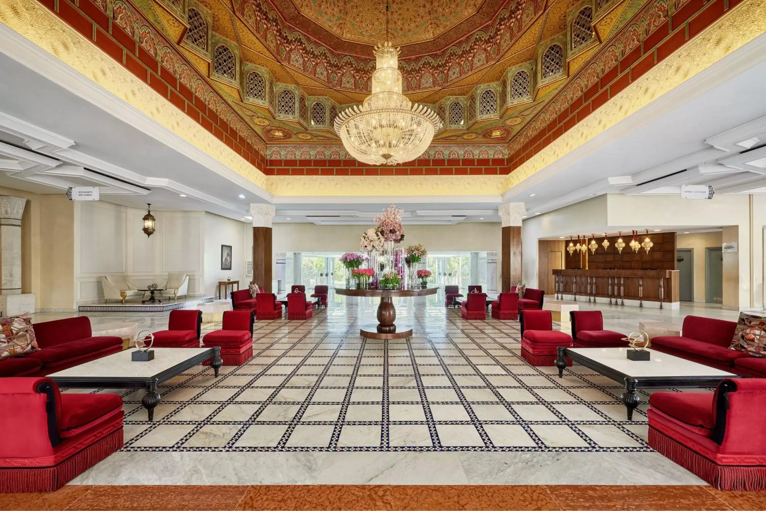 Lobby or reception, Banquet Facilities in Fes Marriott Hotel Jnan Palace